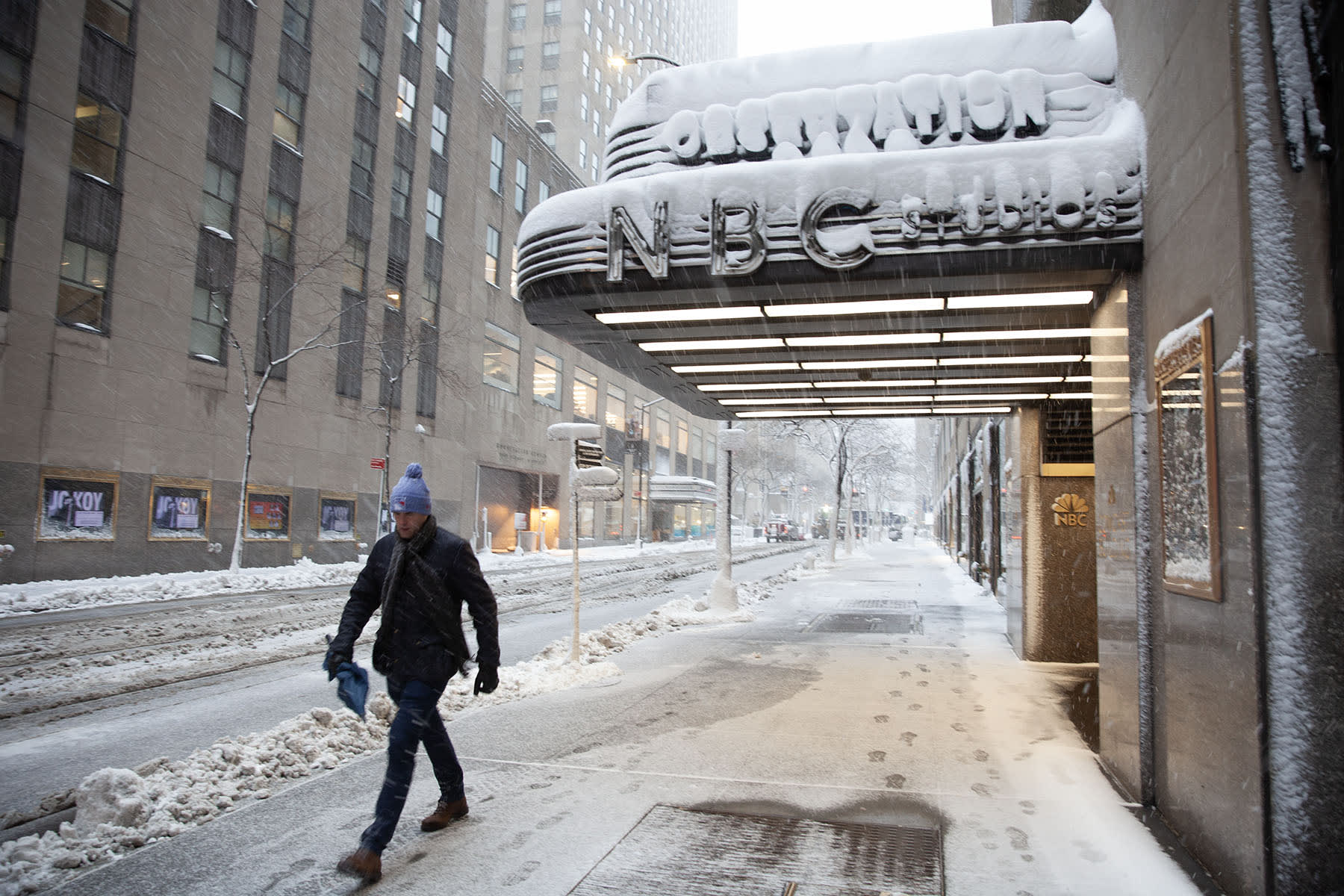 Blizzard conditions in Midtown Manhattan on Feb. 23, 2026.