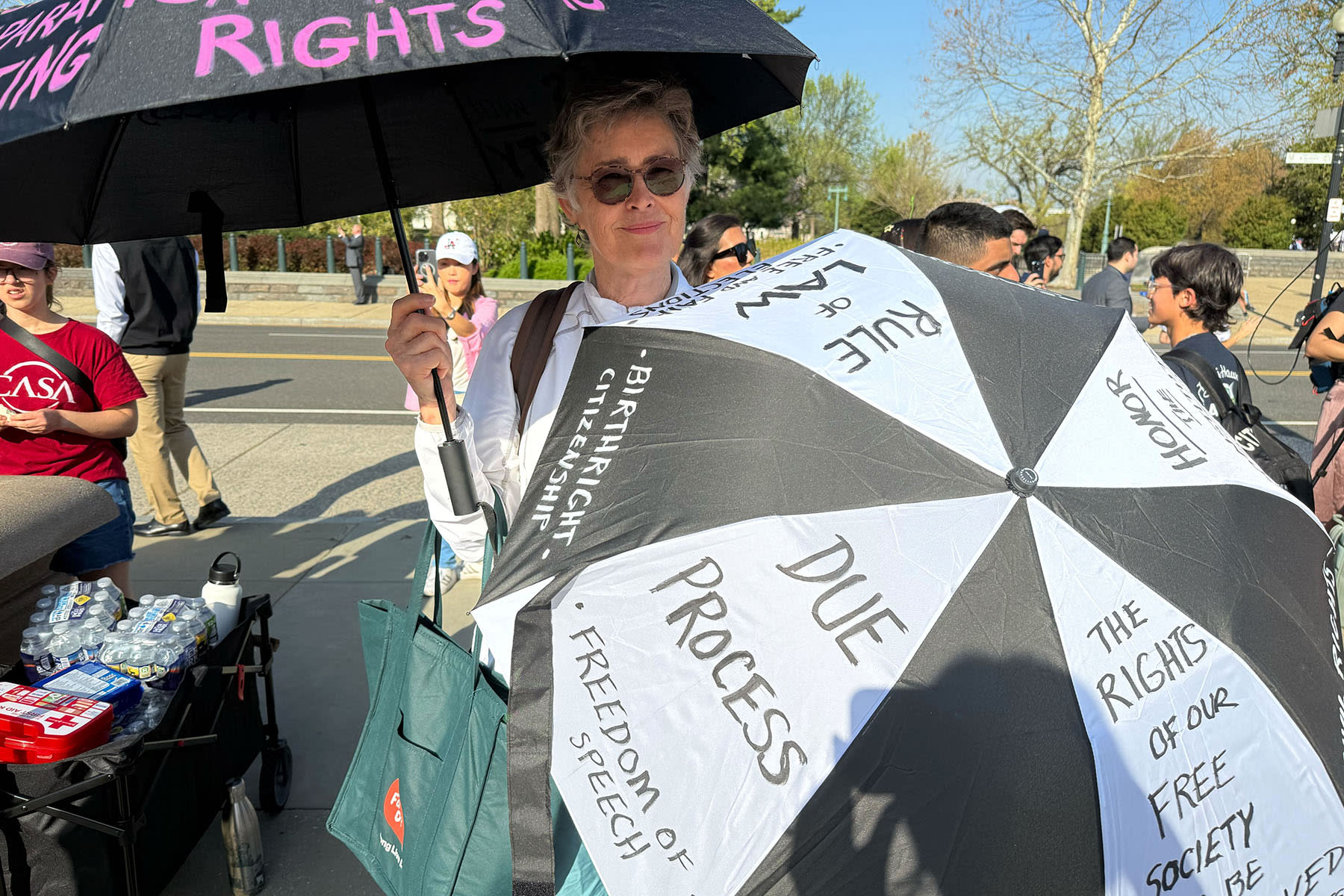 Mary Wertsch outside the Supreme Court.