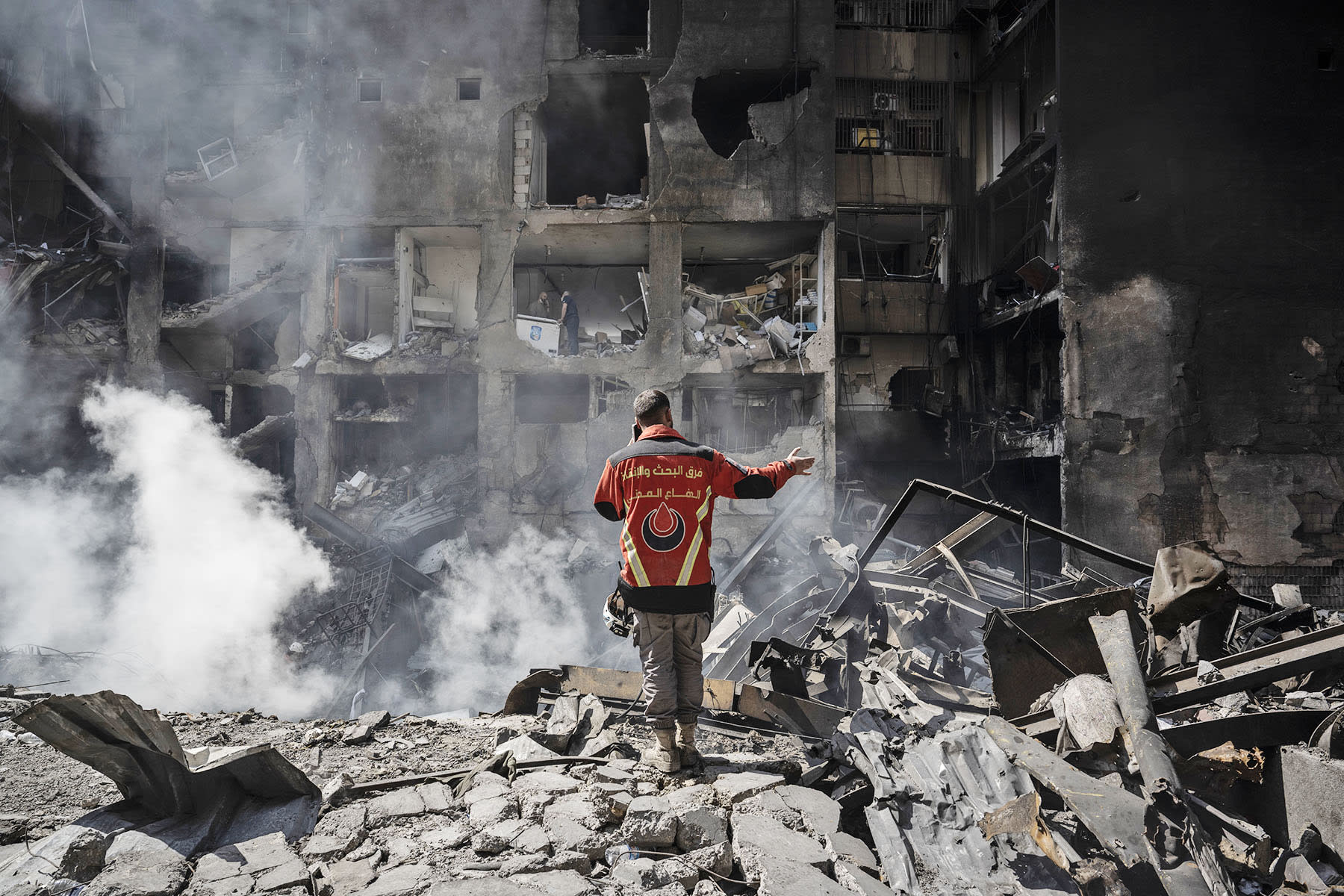 Extensive damage recorded in Beirutâs Corniche El-Mazraa area after Israeli attack