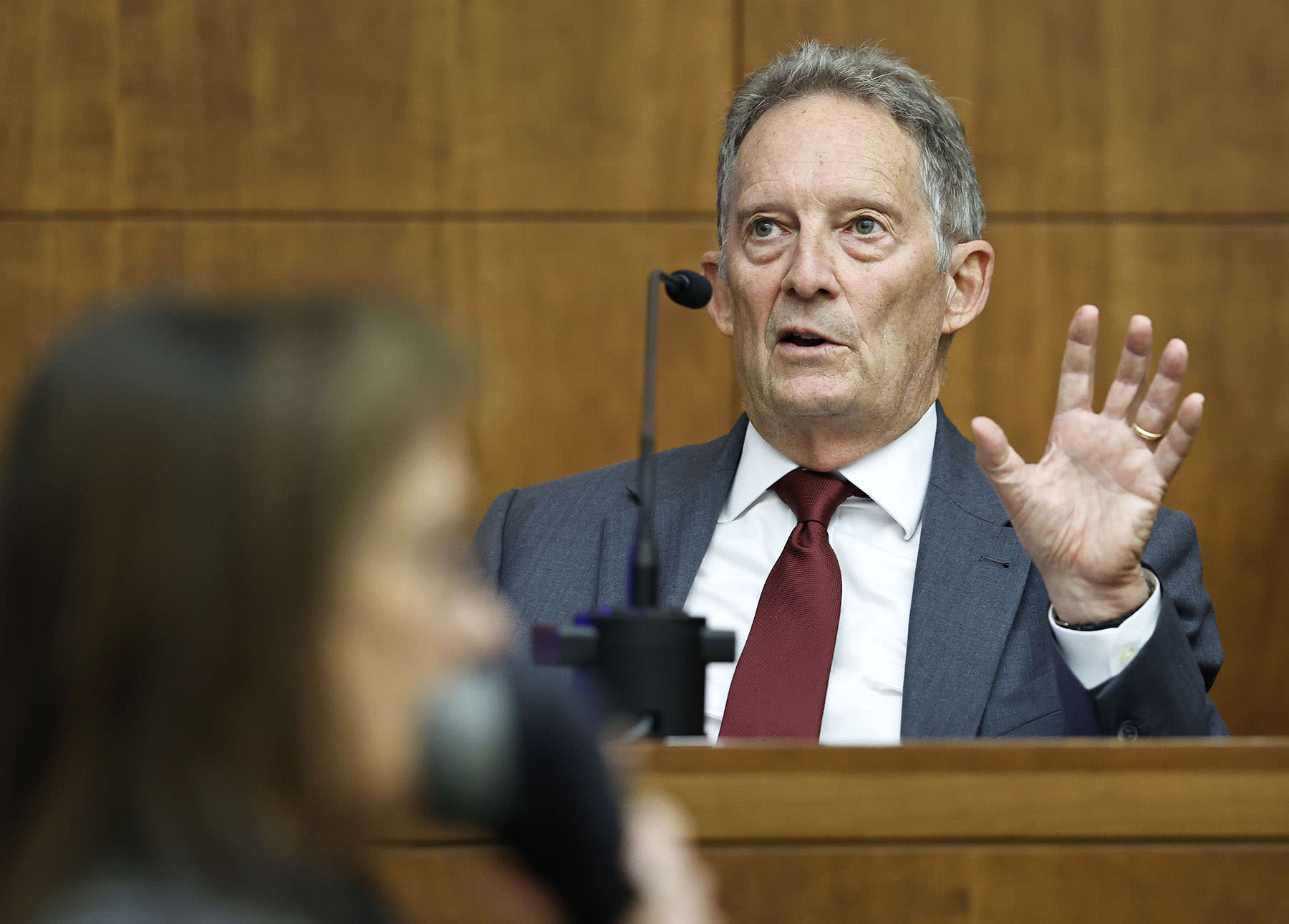 Forensic phycologist Dr. Kirk Heilbrun at the trial of Lindsay Clancy on Aug. 24, 2026.