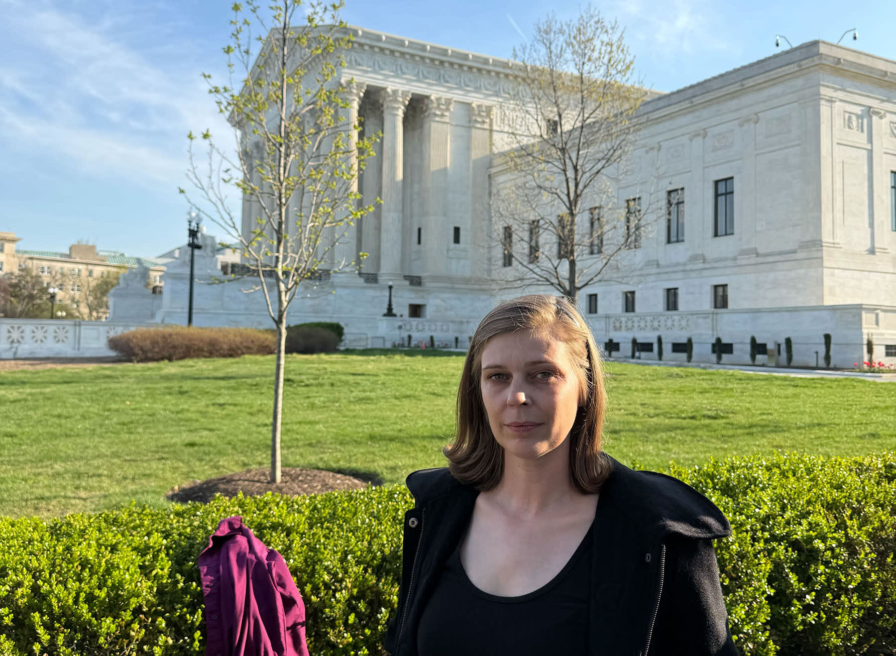 Rose Griffis outside the Supreme Court.