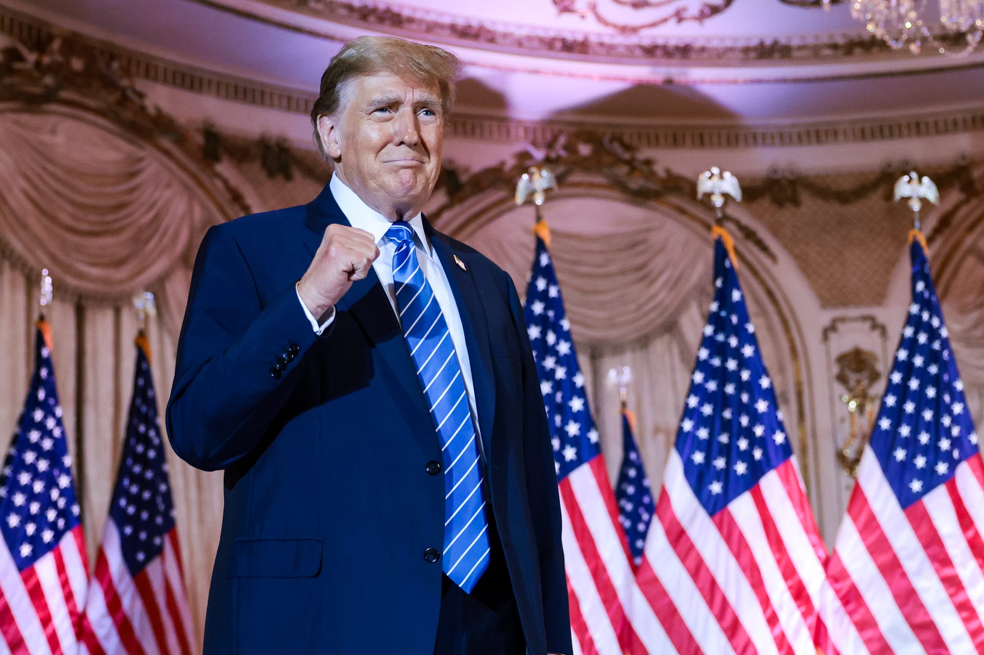 Former President Trump Holds Super Tuesday Election Night Event At Mar-A-Lago