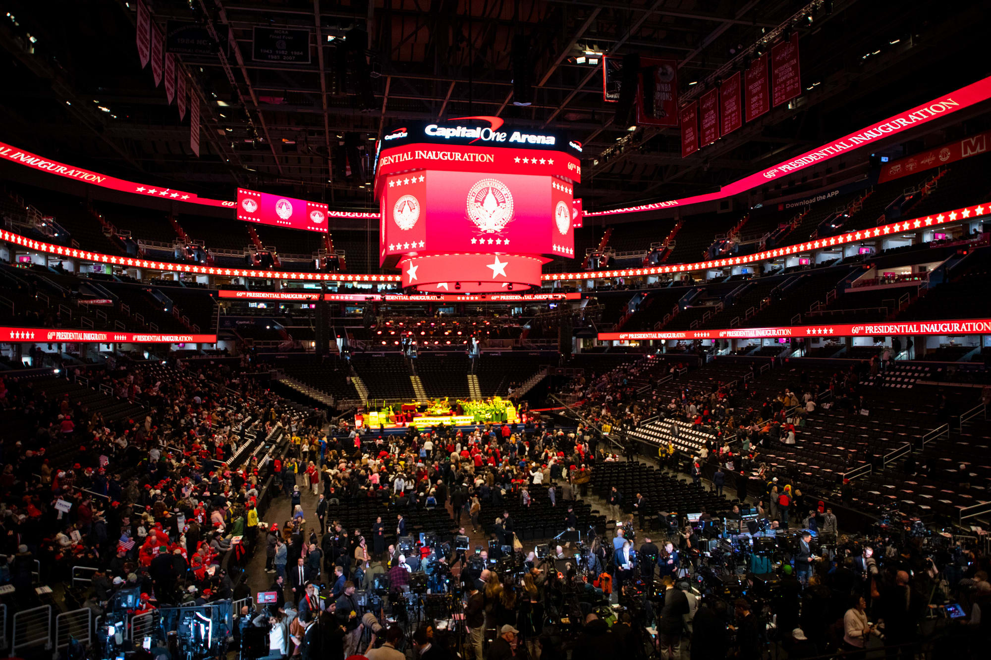 Interior of people inside of The Capital One Arena