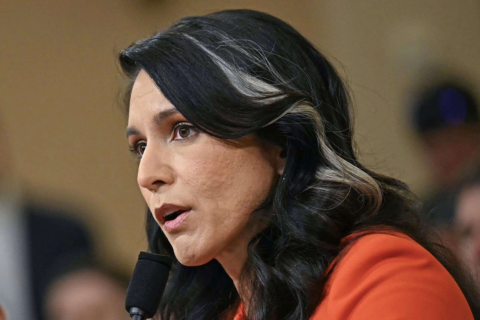 National Intelligence Director Tulsi Gabbard testifies before a House hearing on March 26, 2025. 