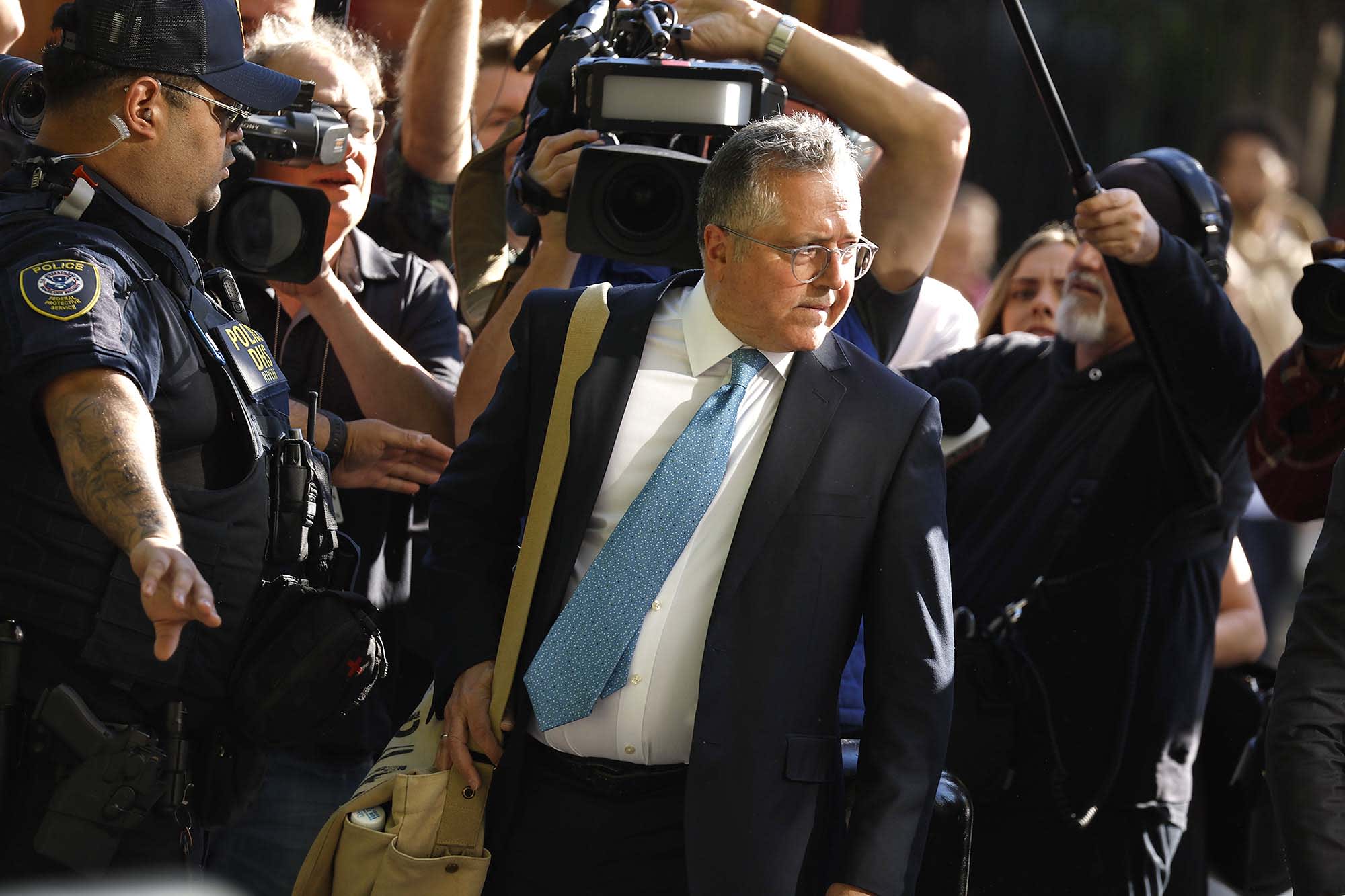 Marc Agnifilo arrives for the continuation of the jury selection phase of the Sean "Diddy" Combs trial at the Southern District Manhattan Federal court on May 12, 2025.