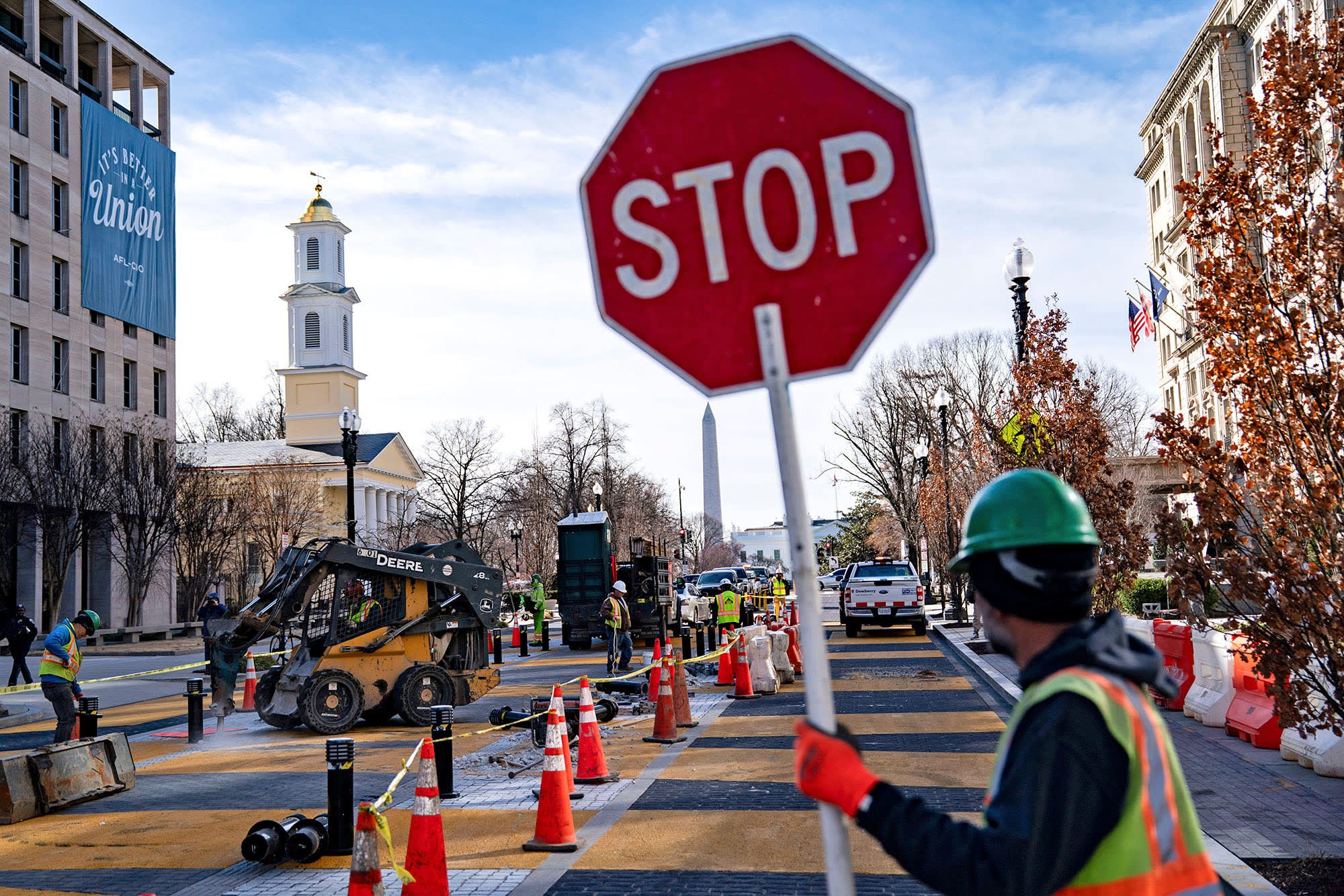 Crews Begin Reconstructing Black Lives Matter Plaza