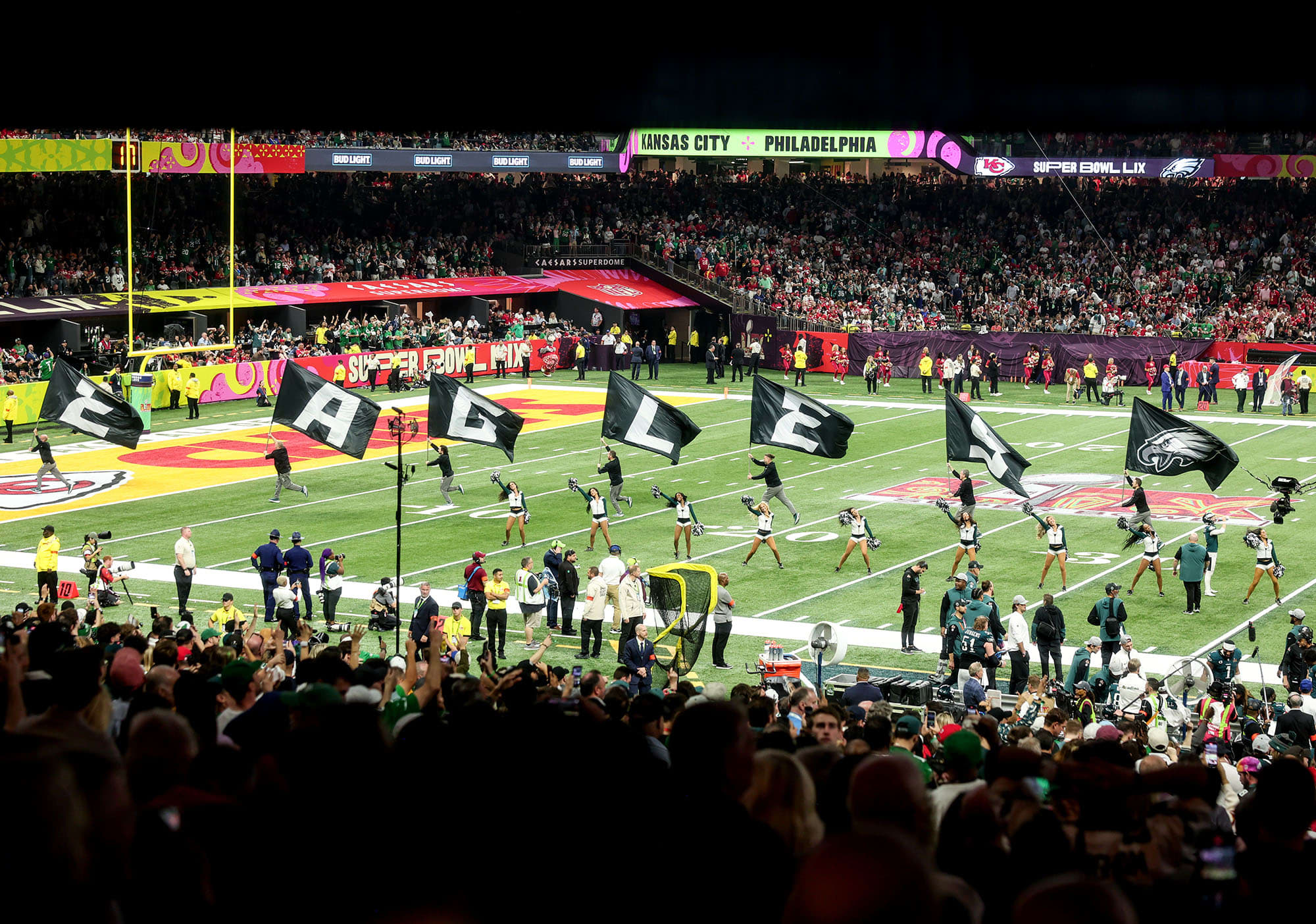 Atmosphere at Super Bowl 59 at Caesars Superdome.