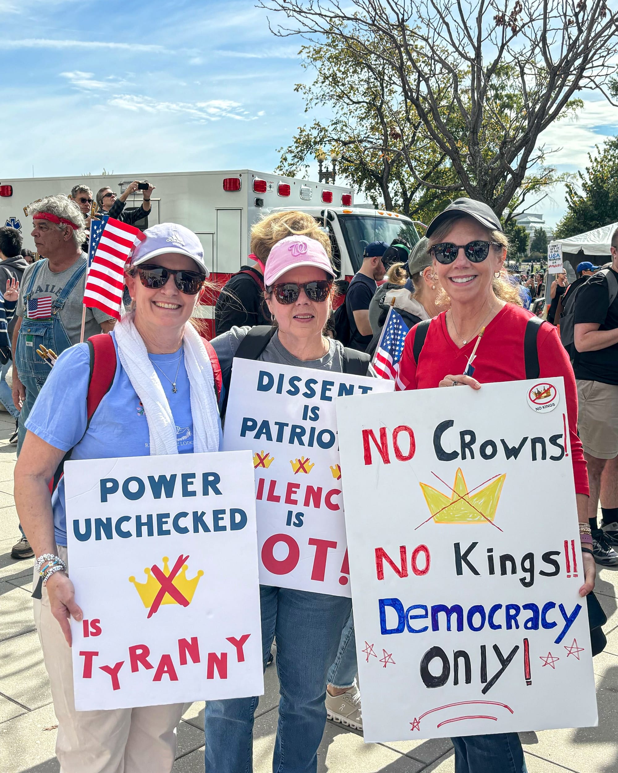 Robin, left, June and Suzanne.