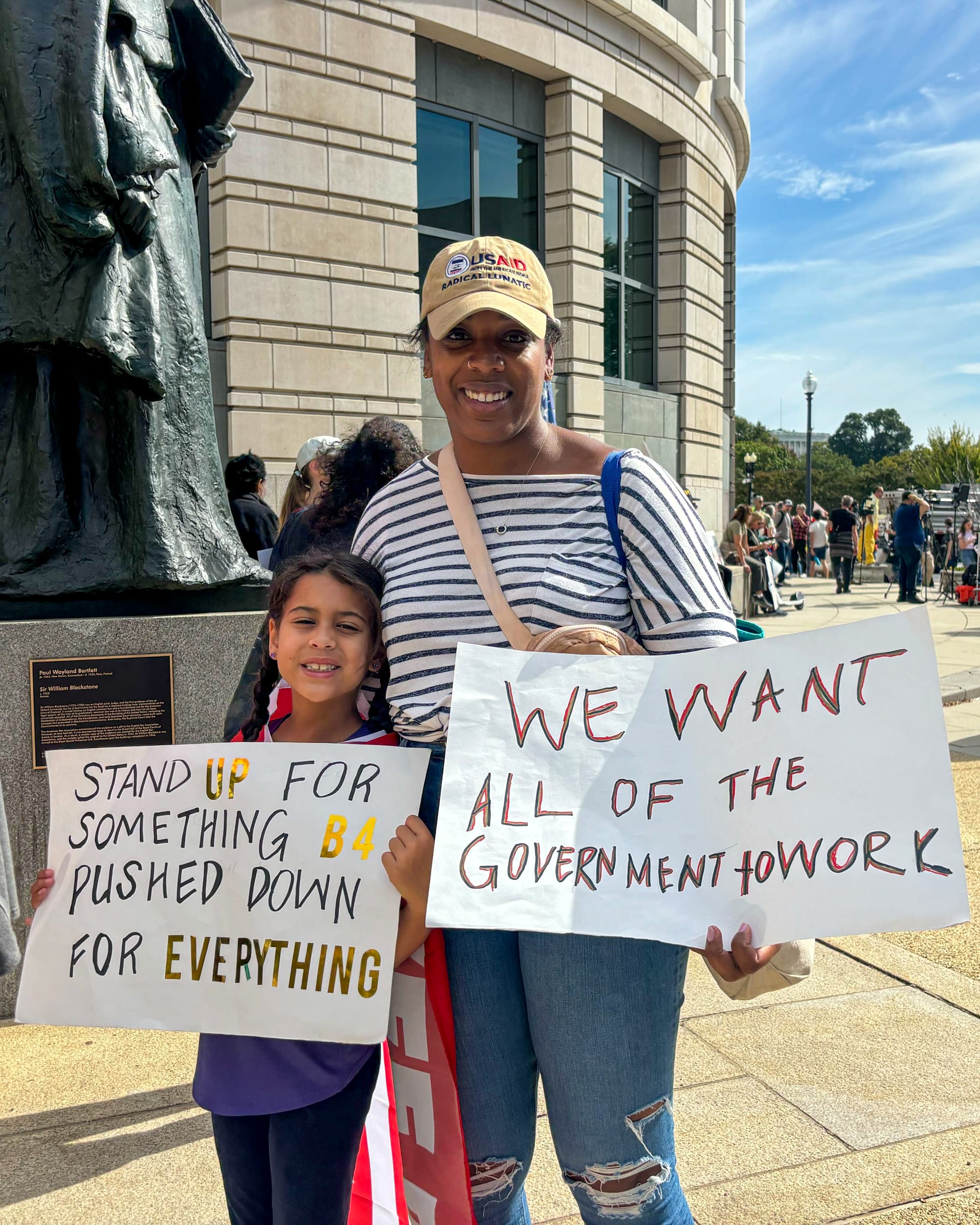 Amanda Natero, 41, at the "No Kings" protest in Washington, D.C.