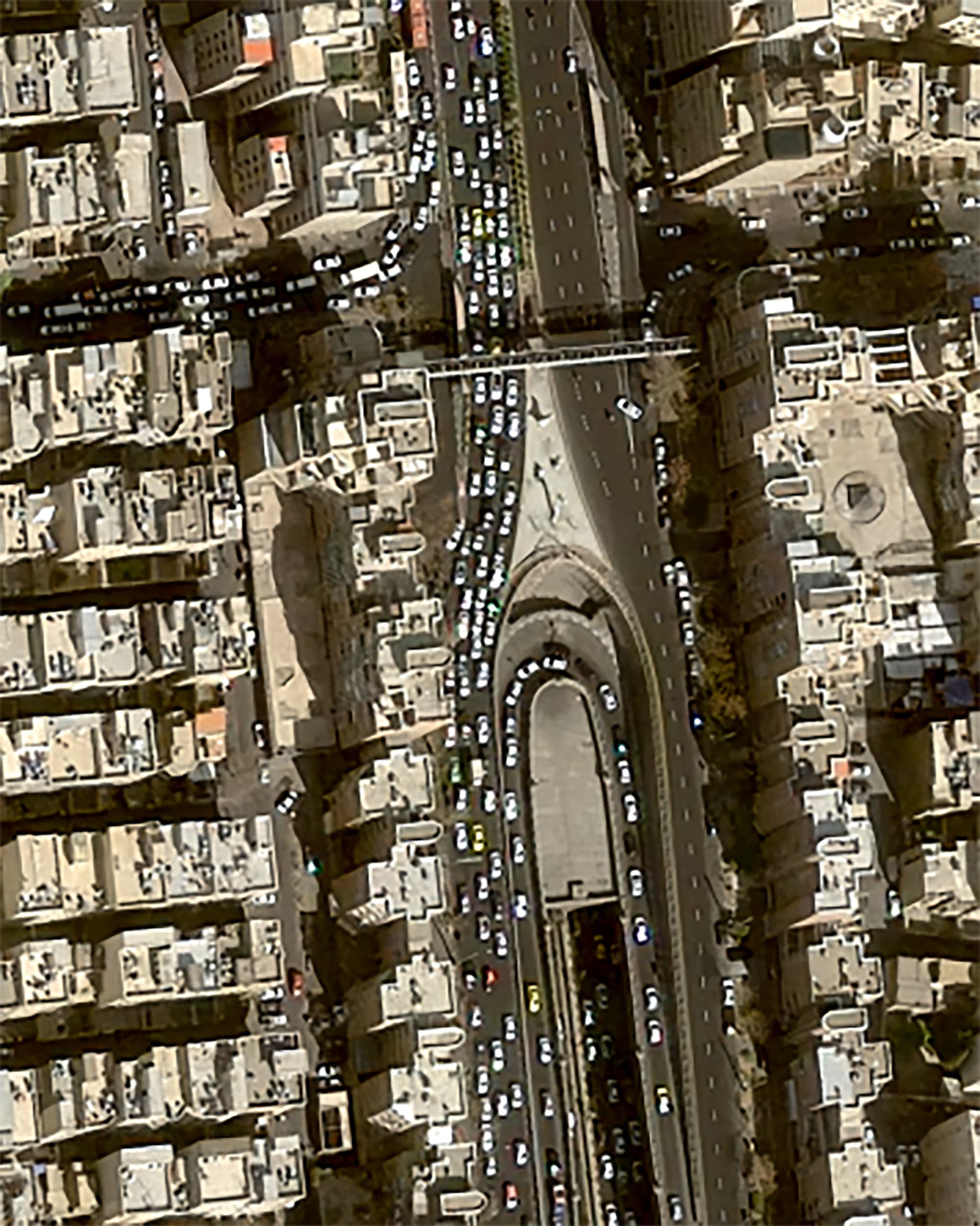 NBC News's Tehran producer confirmed this is an unusally large amount of traffic for this area at this time, and is consistent with other observations of people rushing home, packing and trying to leave the capital immediately following the first strikes in the city.