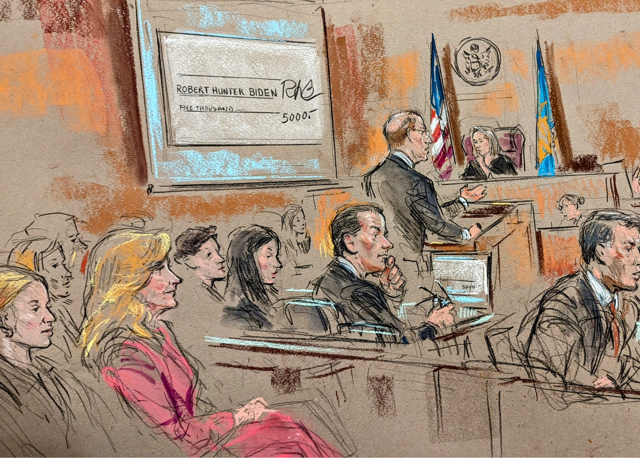 Hunter Biden in federal court on June 5, 2024, in Wilmington, Del.