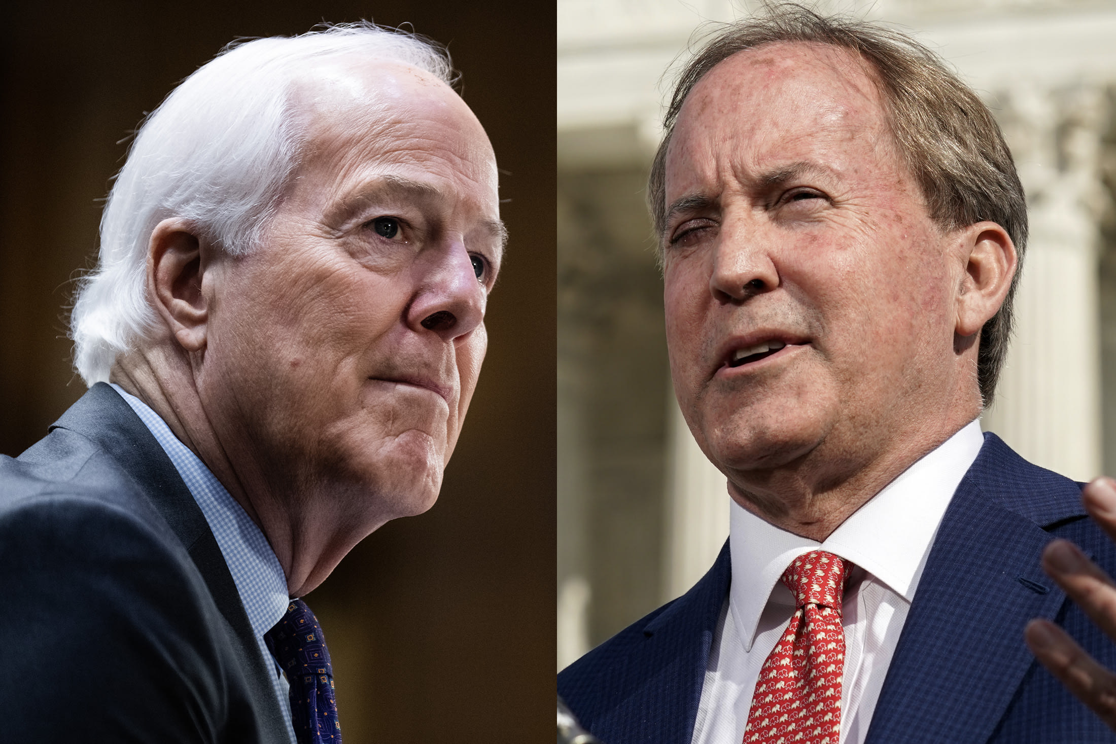 Sen. John Cornyn (R-TX) and Ken Paxton, Texas Attorney General