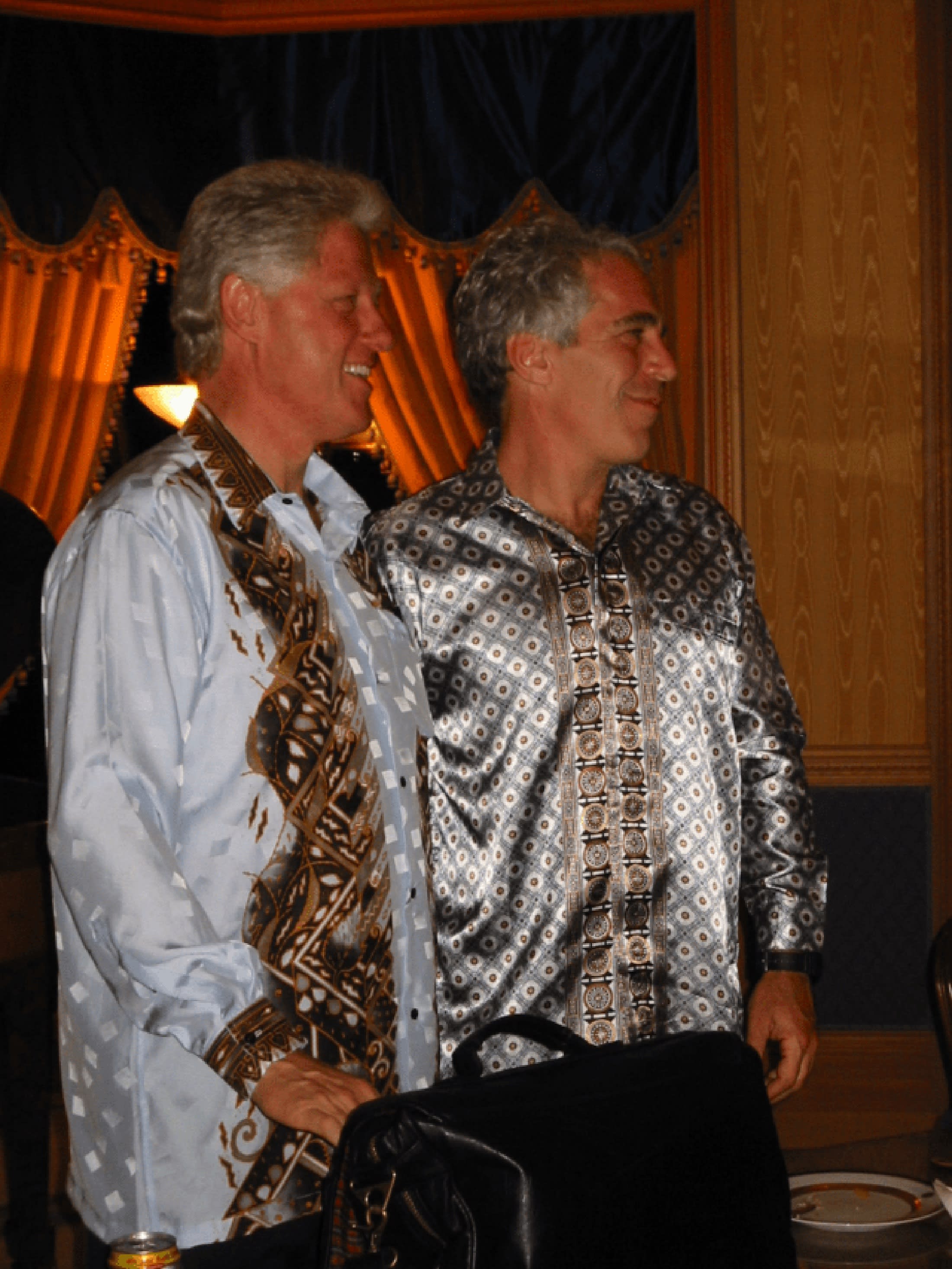 An undated photo of Bill Clinton and Jeffrey Epstein.