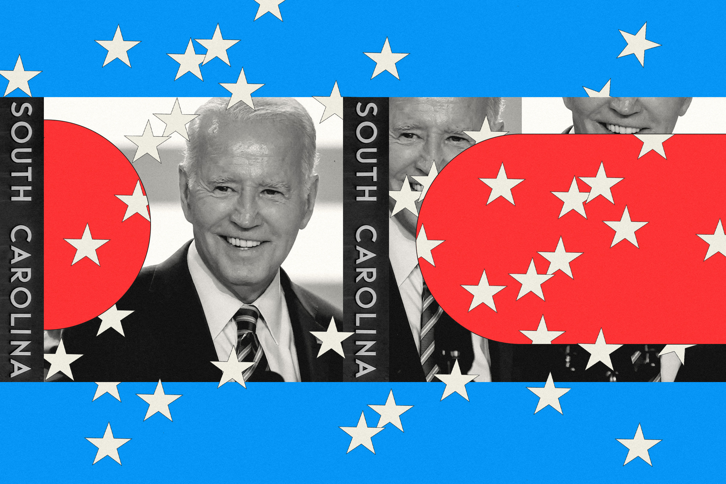 Photo illustration of Joe Biden
