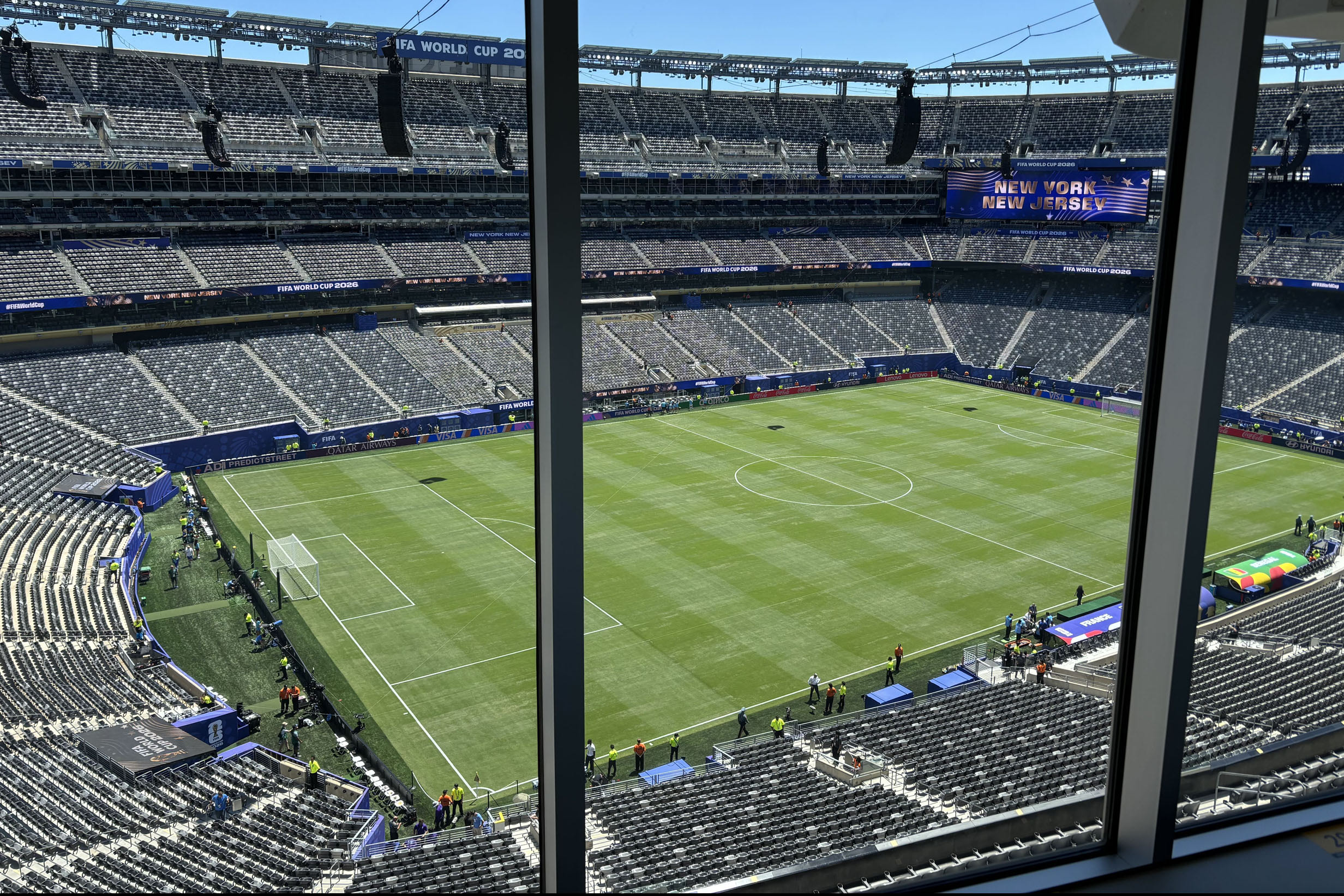 The view from the press box at New York New Jersey Stadium.