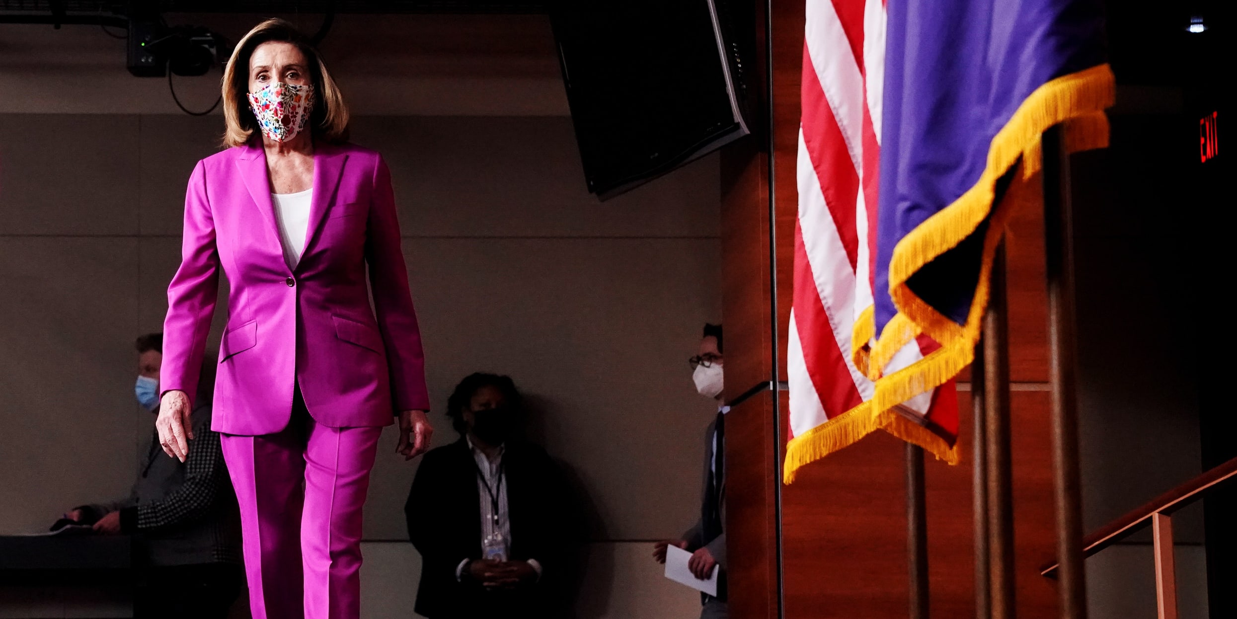 Image: U.S. House Speaker Nancy Pelosi holds news conference at U.S. Capitol a day after violent protests in Washington