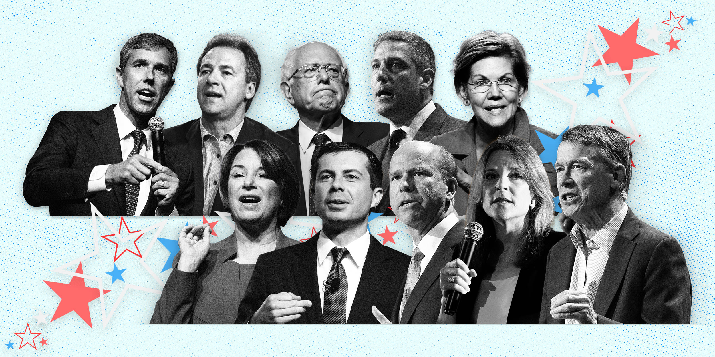 Image: The second Democratic debate, hosted by CNN, is taking place over two nights in Detroit with 10 candidates on stage each night.