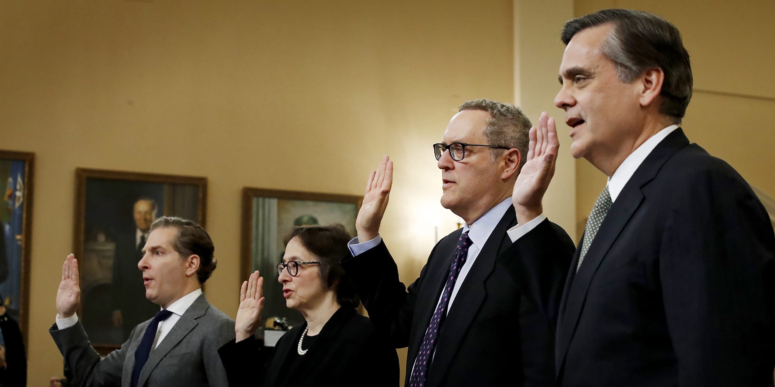 Image: Noah Feldman, Pamela Karlan, Jonathan Turley, Michael Gerhardt