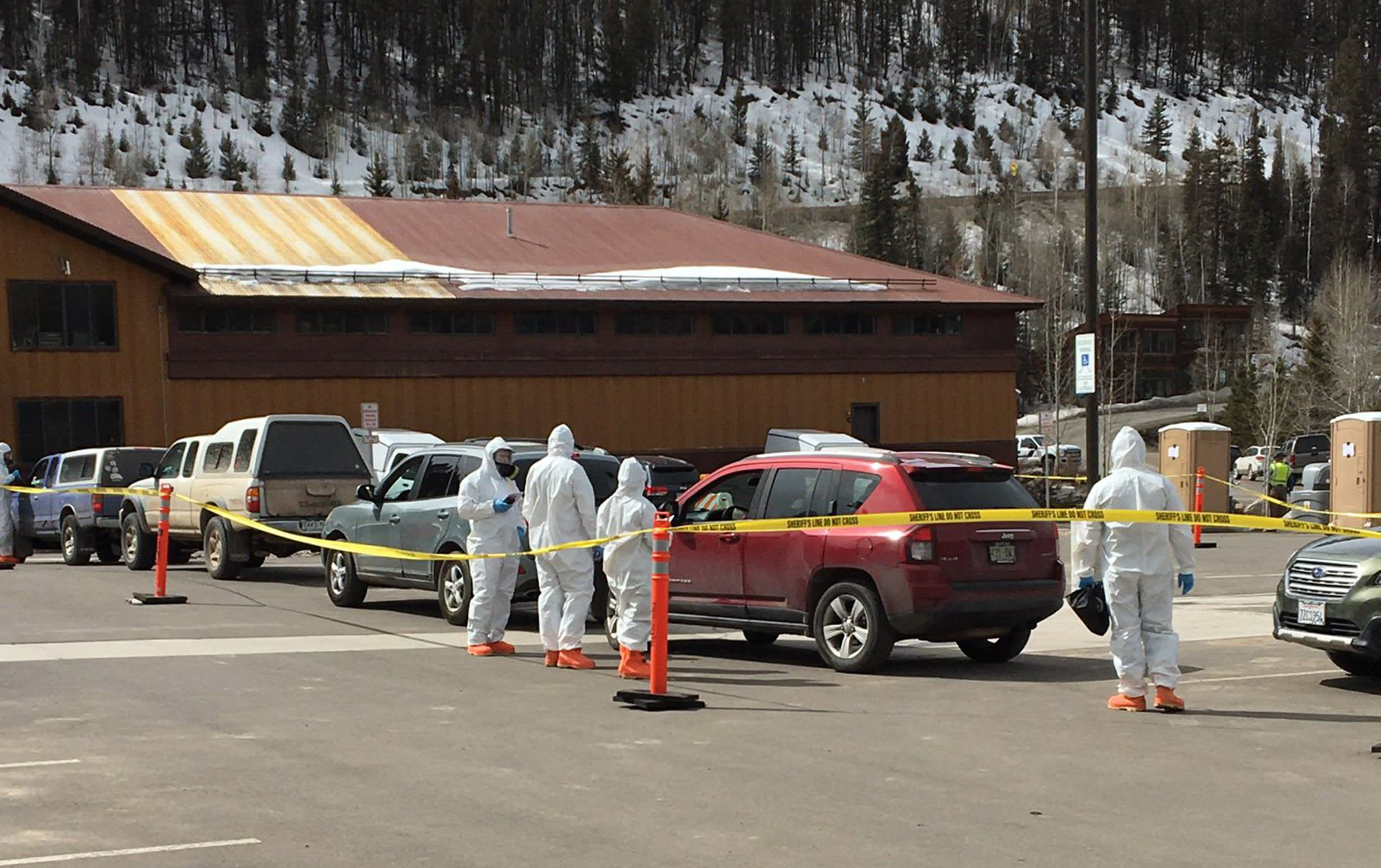 Image: Members of the Colorado National Guard help out at a coronavirus drive-up testing station in Telluride, Colorado.