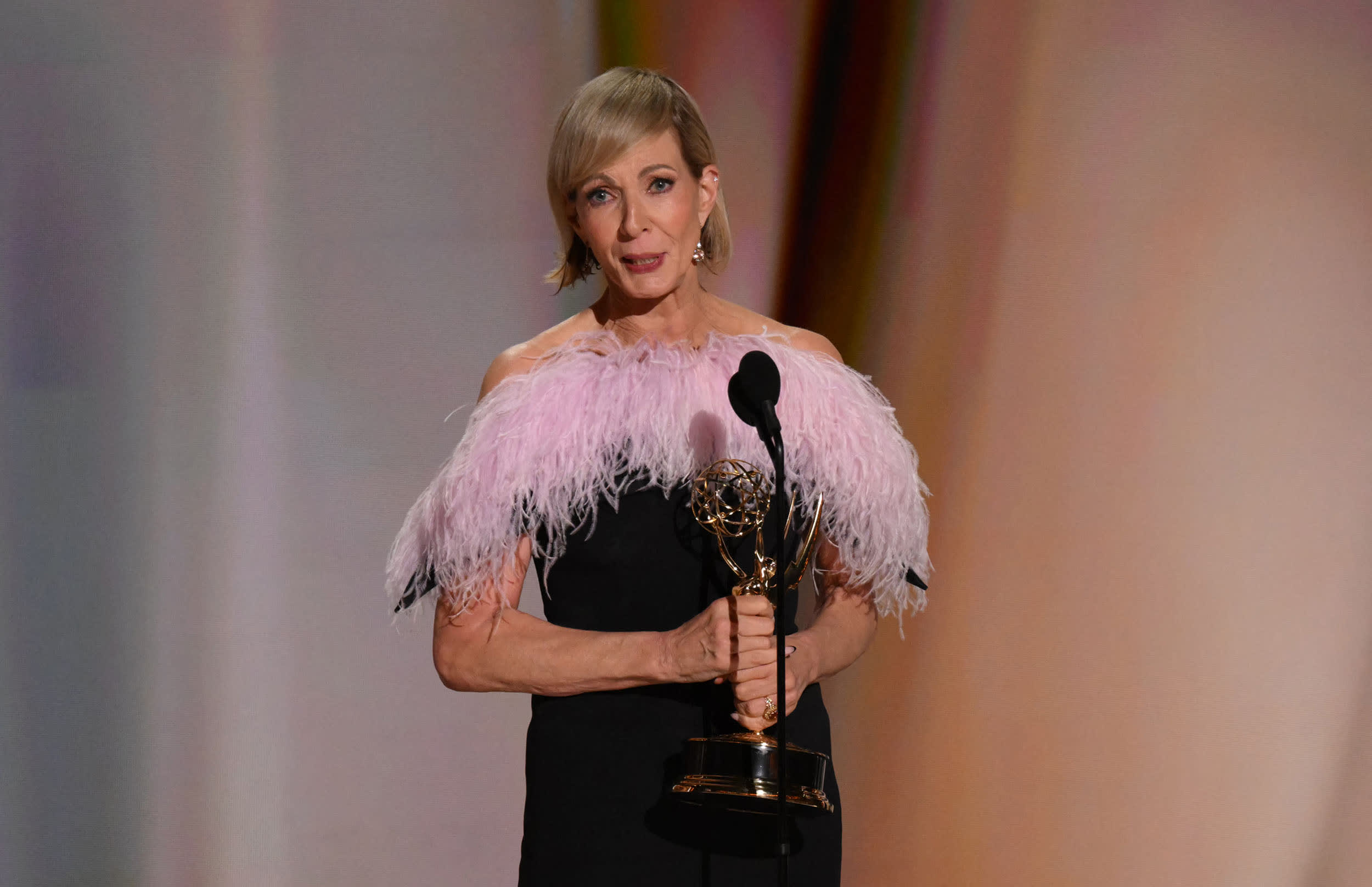 Allison Janney accepts the award for Outstanding Supporting Actress in a Drama Series for "The Diplomat".