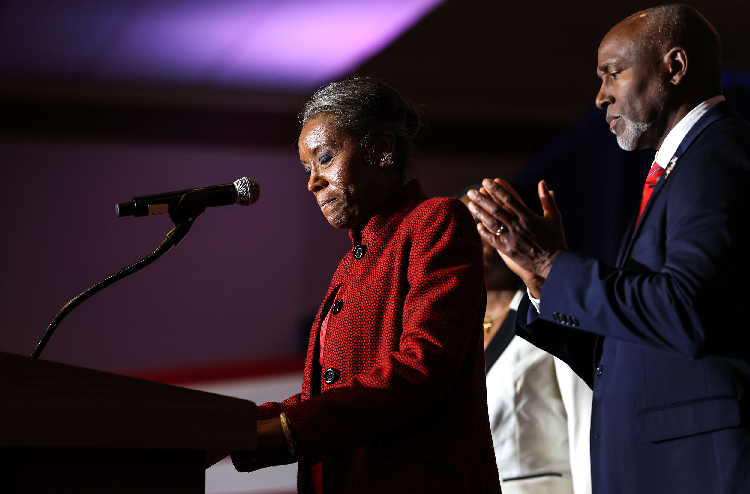 Image: Virginia's Republican Gubernatorial Candidate Winsome Earle-Sears Holds Election Night Party In Leesburg