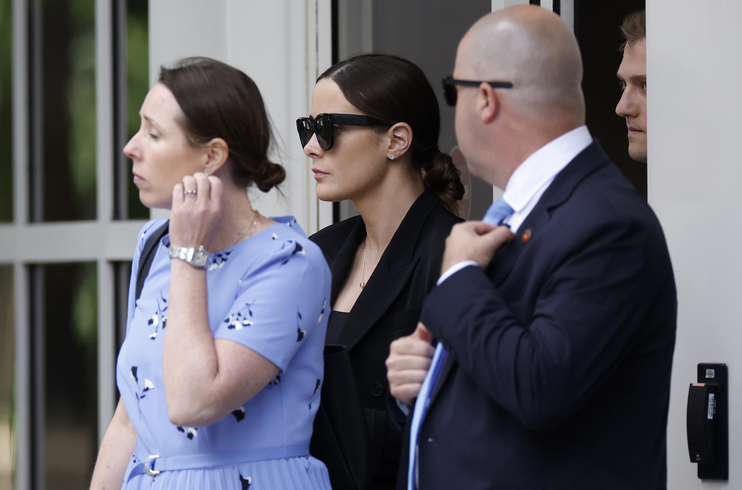 Naomi Biden, daughter of Hunter Biden, leaves the J. Caleb Boggs Federal Building on June 7, 2024 in Wilmington, Del.