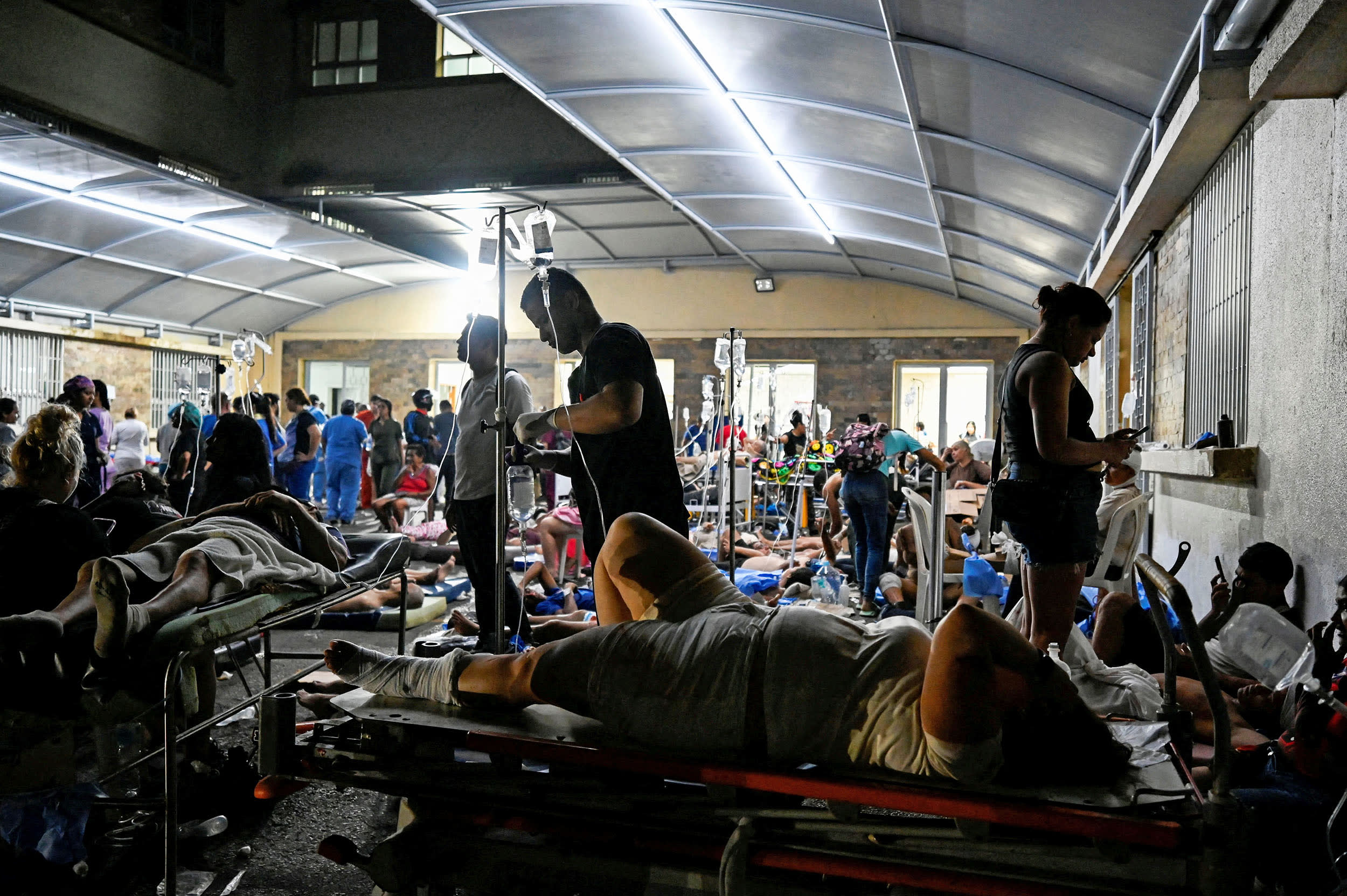 Aftermath of earthquakes in La Guaira