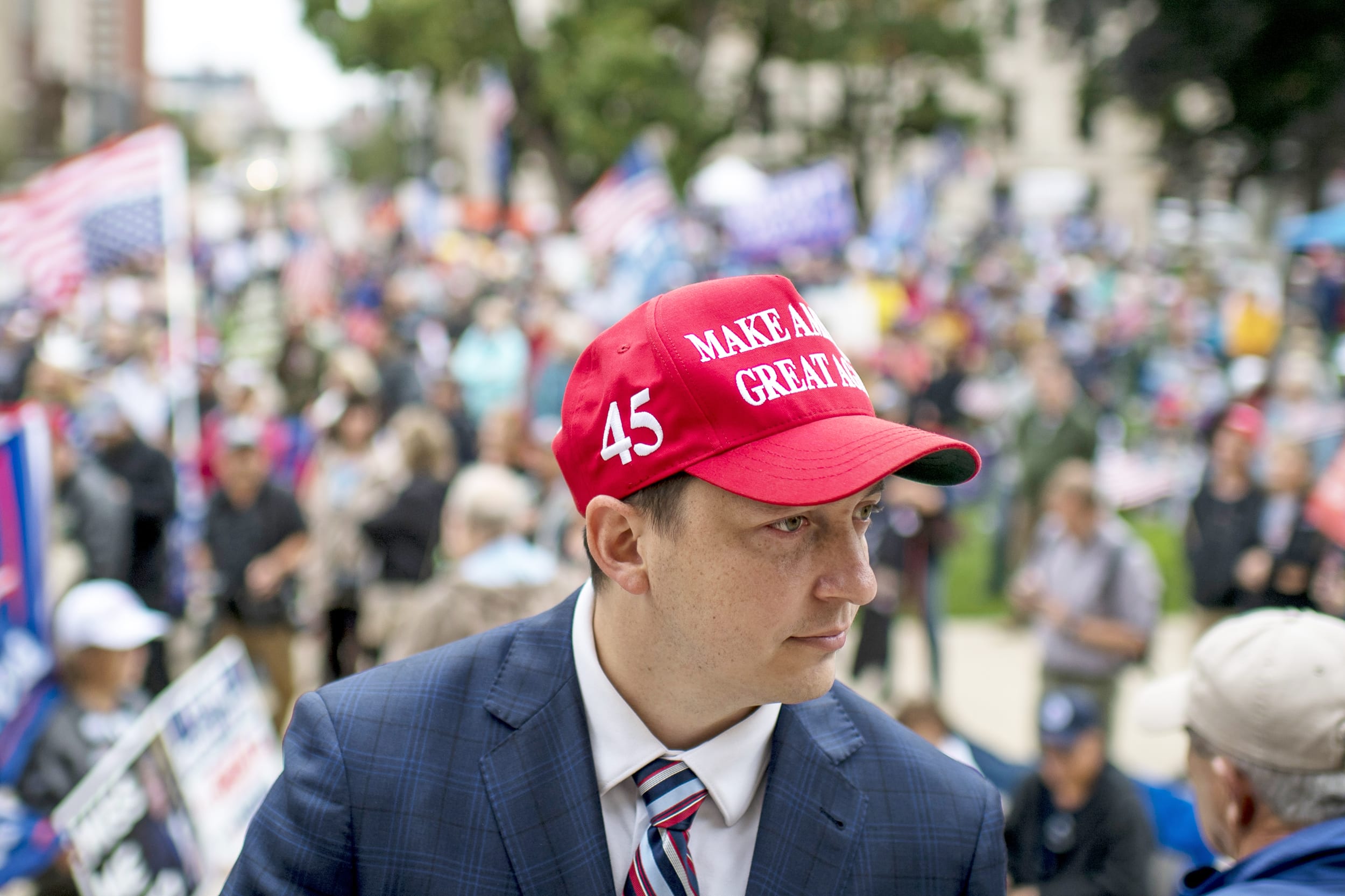 Rep. Steve Carra looks on at the Michigan State Capitol