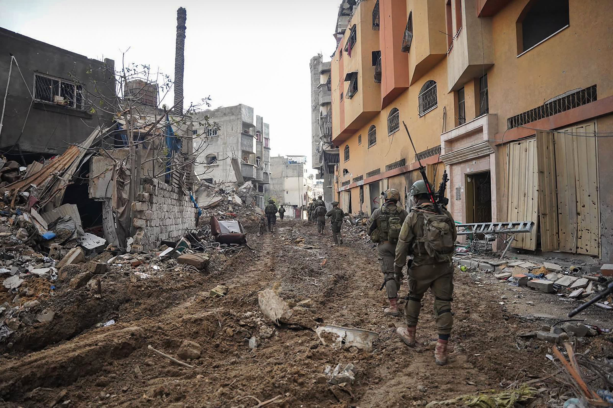 Israeli soldiers in the Gaza Strip in a photo released Dec. 18, 2023.