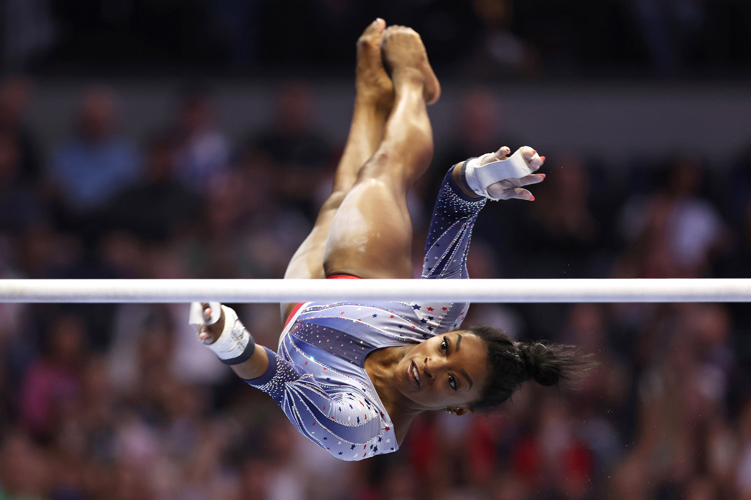 Image: 2024 U.S. Olympic Team Trials Gymnastics - Day 2 Simone Biles airborne