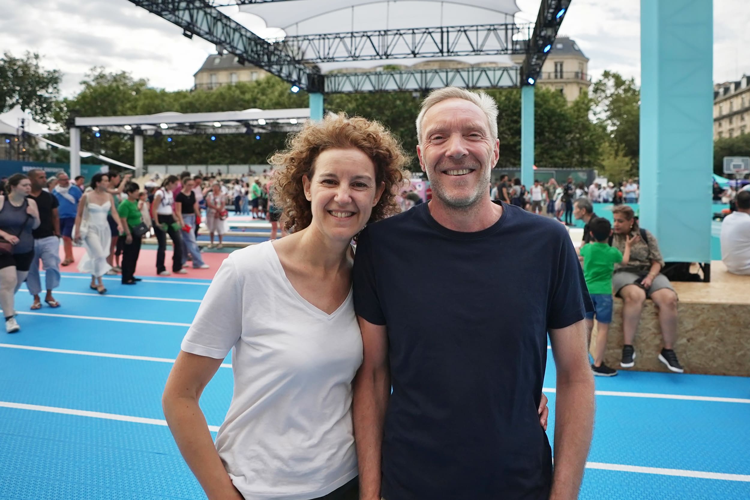 Camille and Jean-Francois Grout, are Parisians who unlike some have chosen to stay in Paris braving the crowds and the traffic.