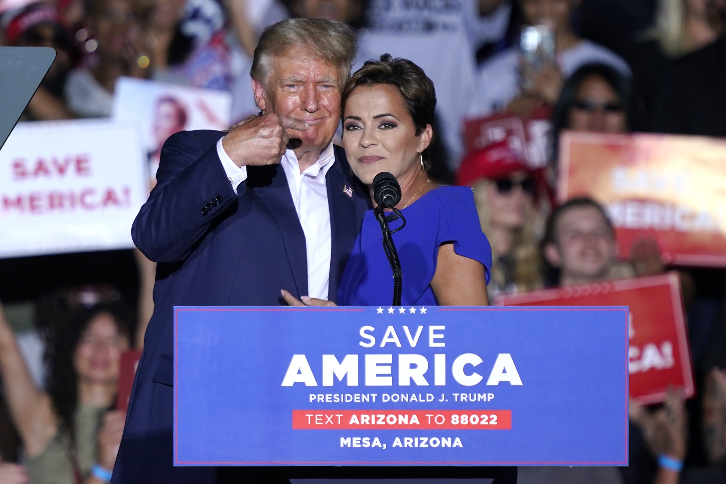 Donald Trump and Kari Lake