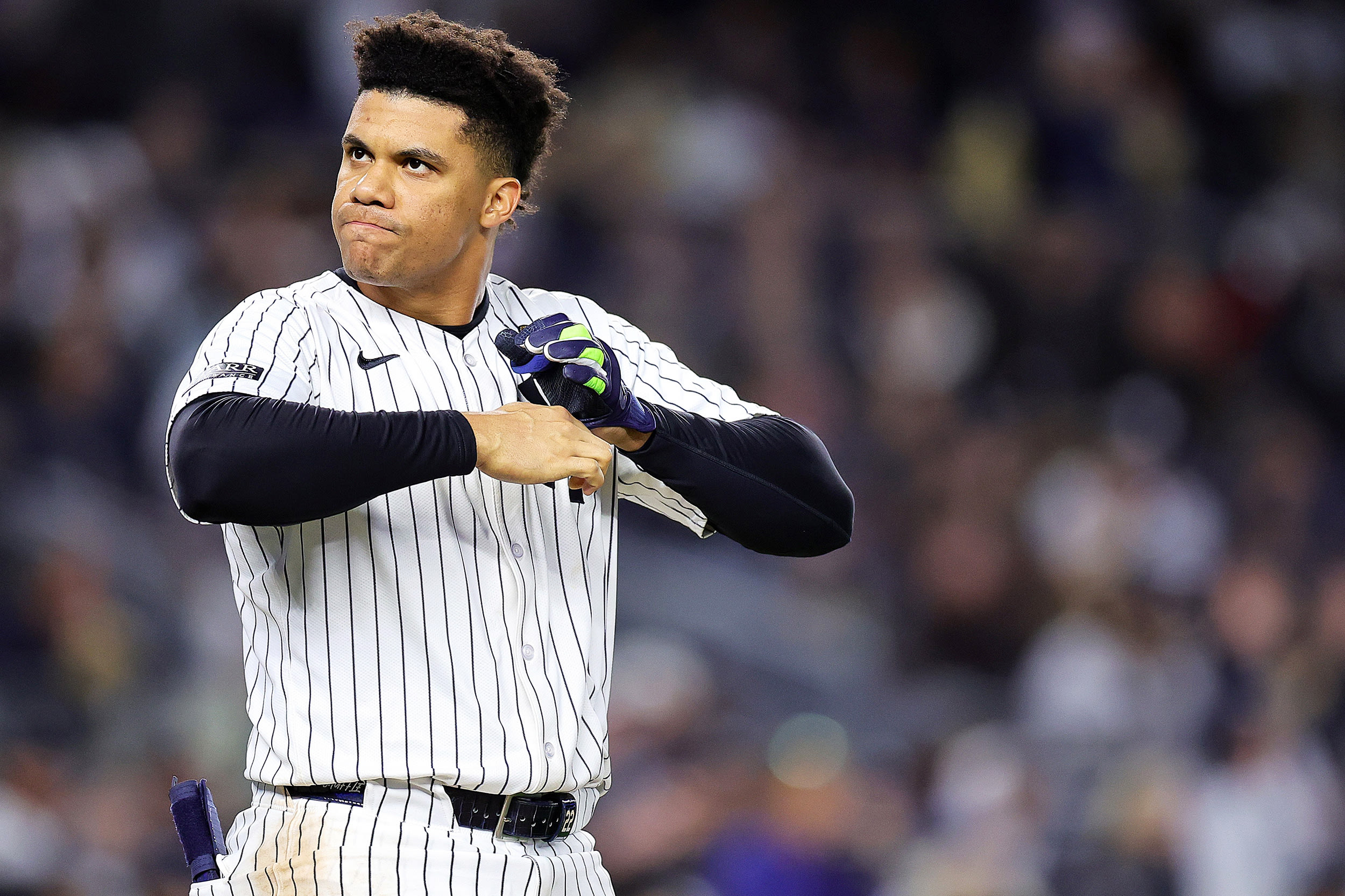 Image: World Series - Los Angeles Dodgers v New York Yankees - Game 3 Juan Soto