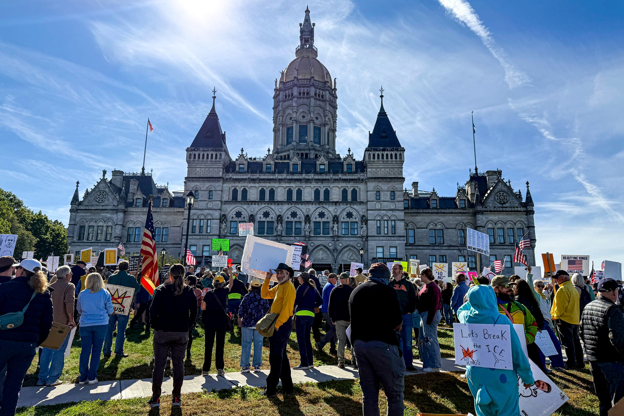 Protest in Hartford Capitol.