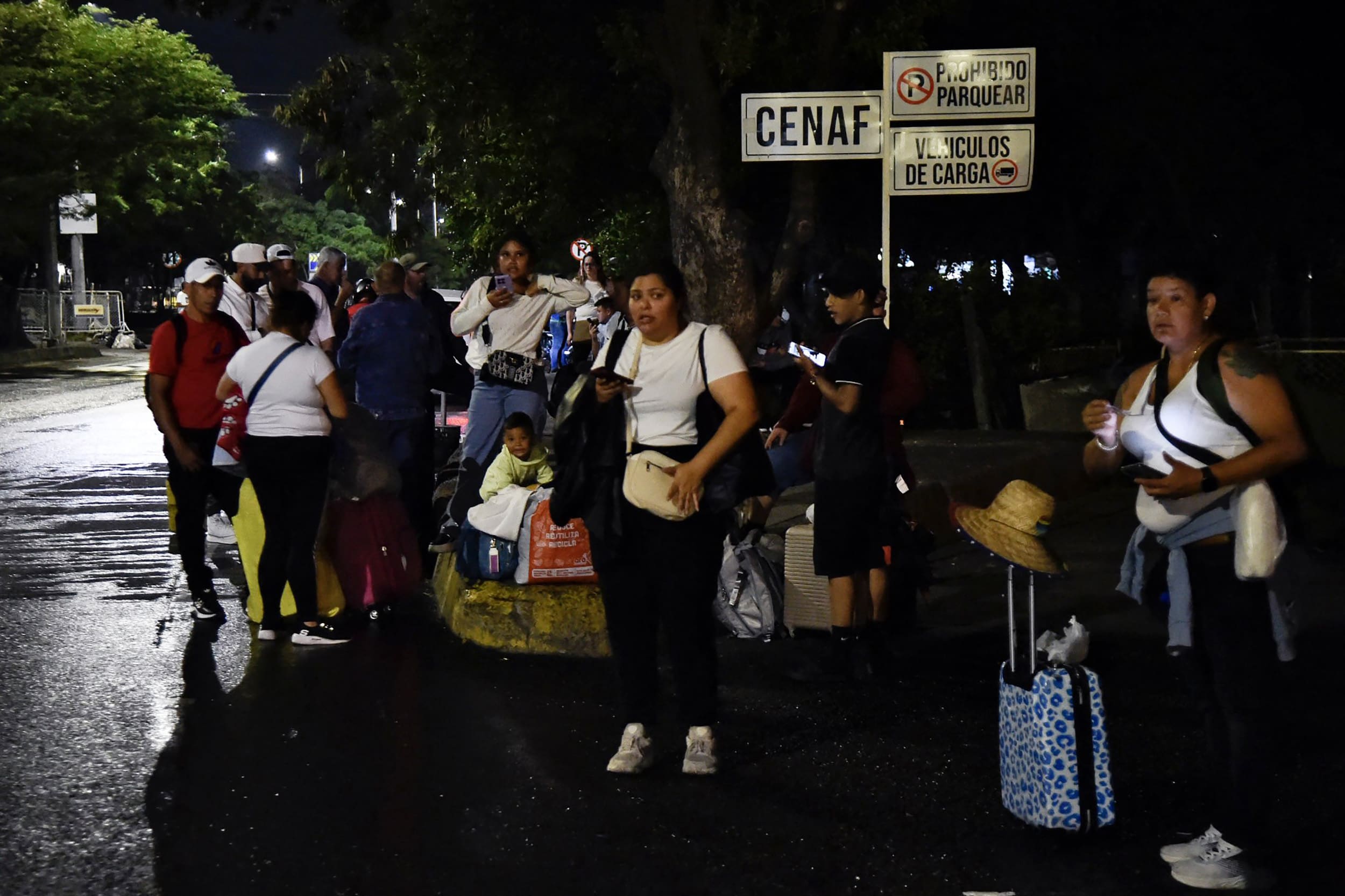 Venezuelans arrive at the border crossing with Colombia in the town of Cucuta this morning, following major U.S. military activity in the country.