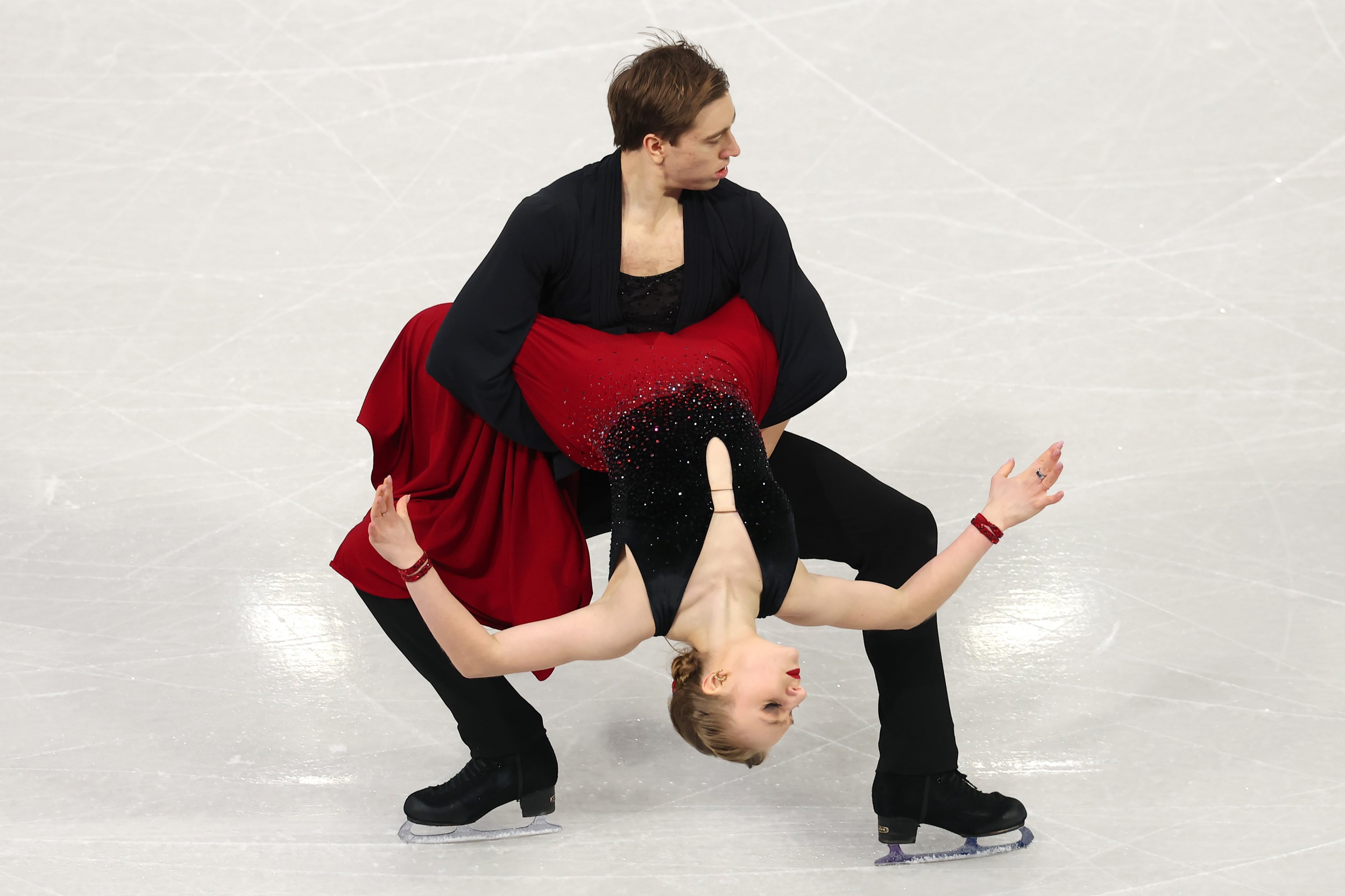 Katerina Mrazkova and partner Daniel Mrazek of Team Czechia compete in the Ice Dance - Free Dance
