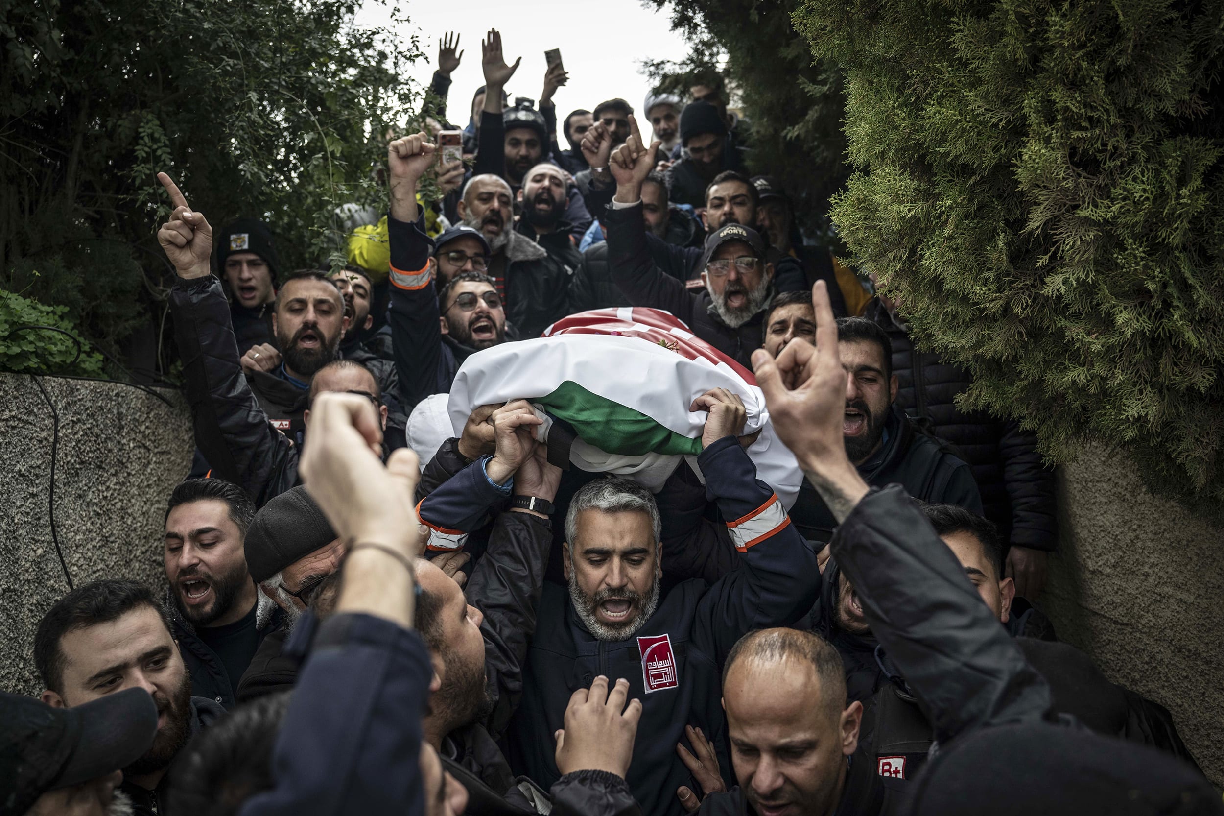 Funeral for health workers killed in Israeli strike in Lebanon