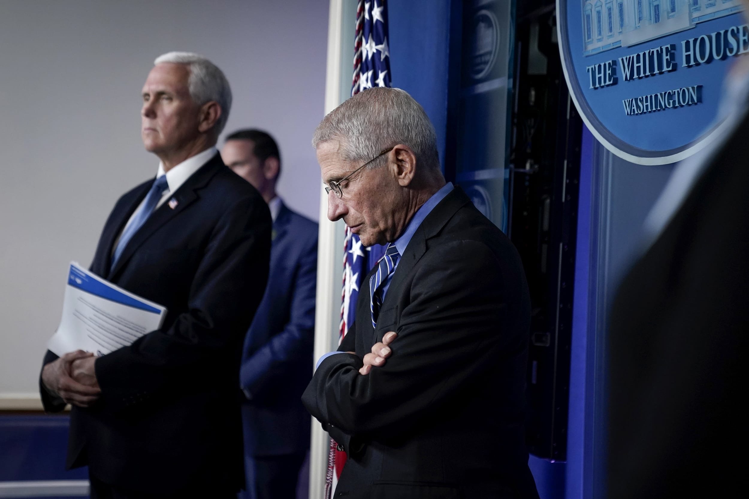 Image: Dr. Anthony Fauci at a coronavirus task force briefing at the White House on March 24, 2020.