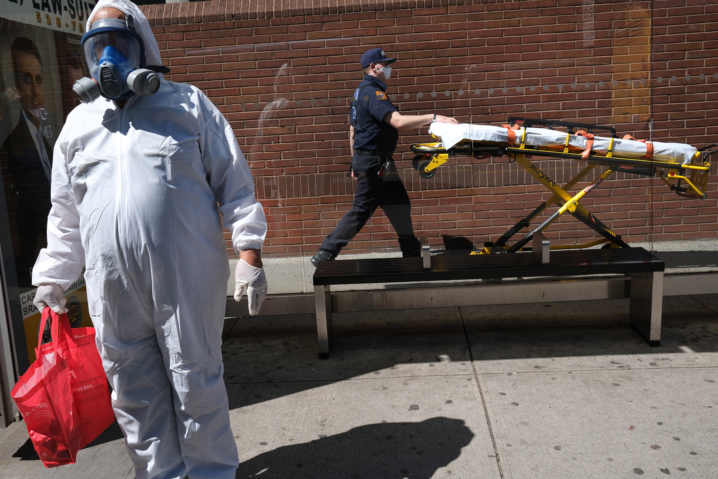 Image: The scene outside of Montefiore Medical Center in New York City on Monday.