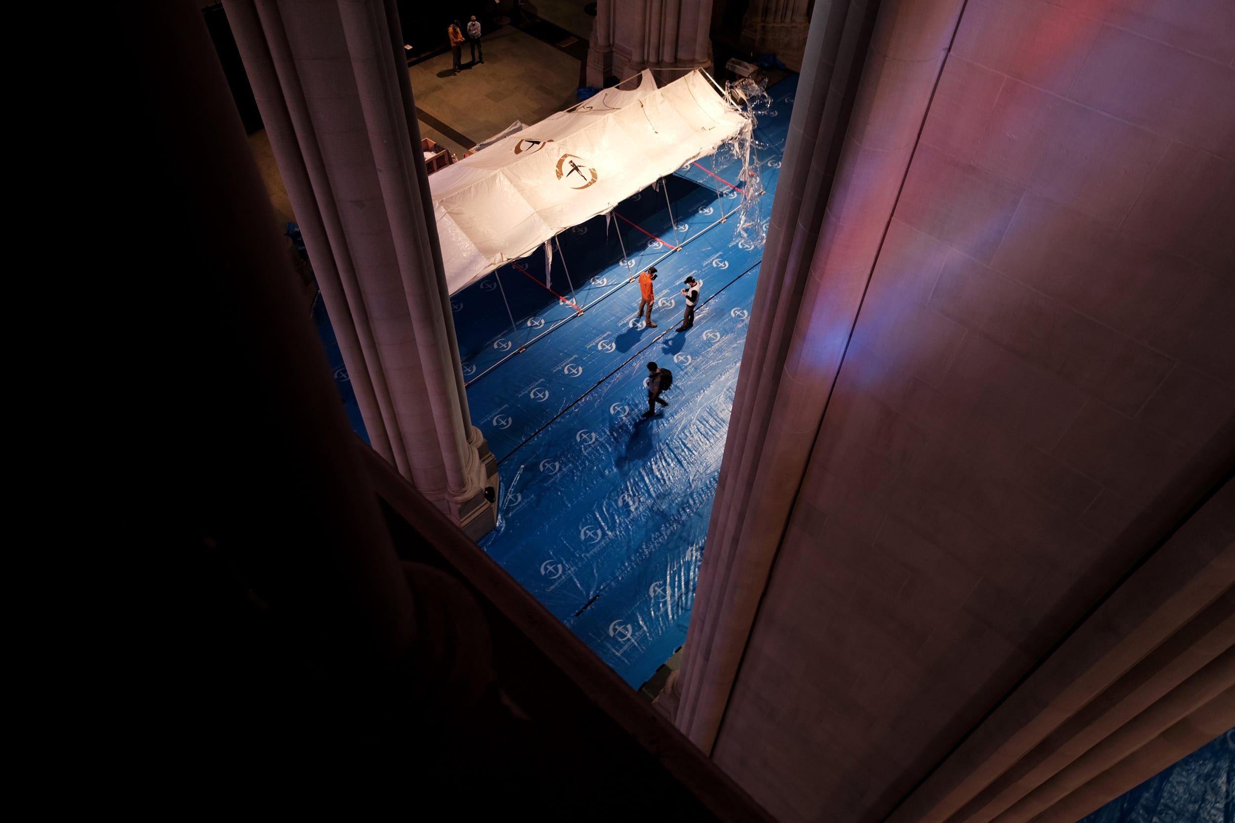 Image: The 600-foot long Gothic cathedral, one of the largest in the world, has partnered with Mount Sinai Morningside Hospital for staffing and will be able to care for nearly 200 patients.