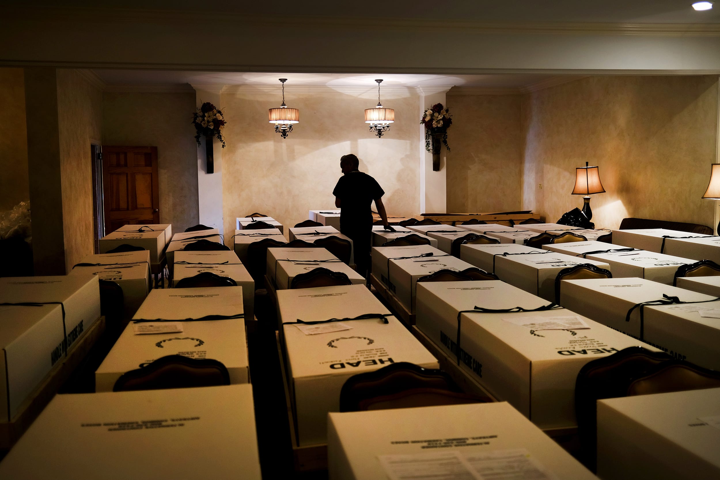 Image: Funeral Home In The Queens Borough Of New York Deals With Influx Of Funerals During Coronavirus Pandemic