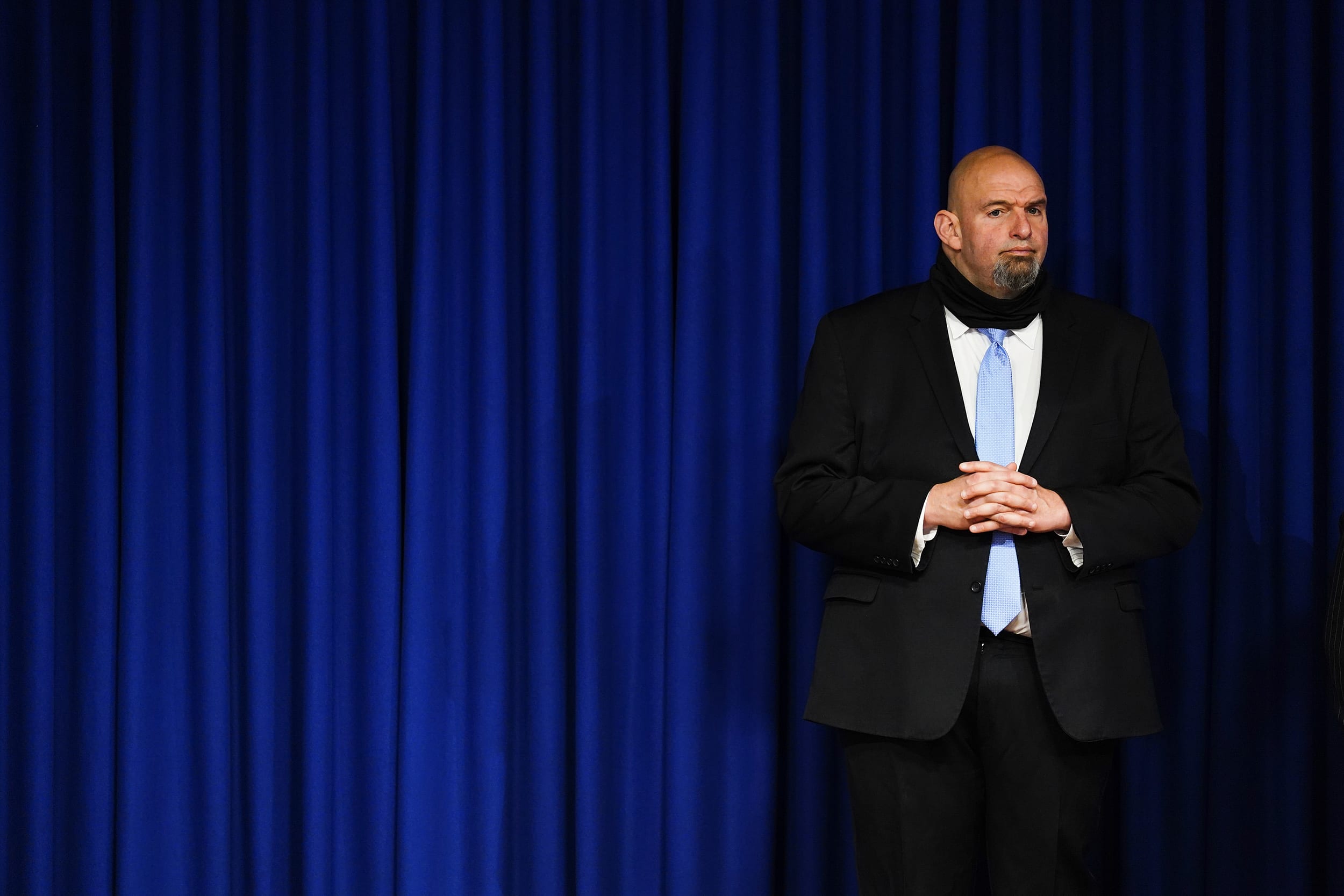 Image: Lt. Gov. John Fetterman during a news conference at the Pennsylvania Capitol in Harrisburg, Pa., on April 4, 2022.
