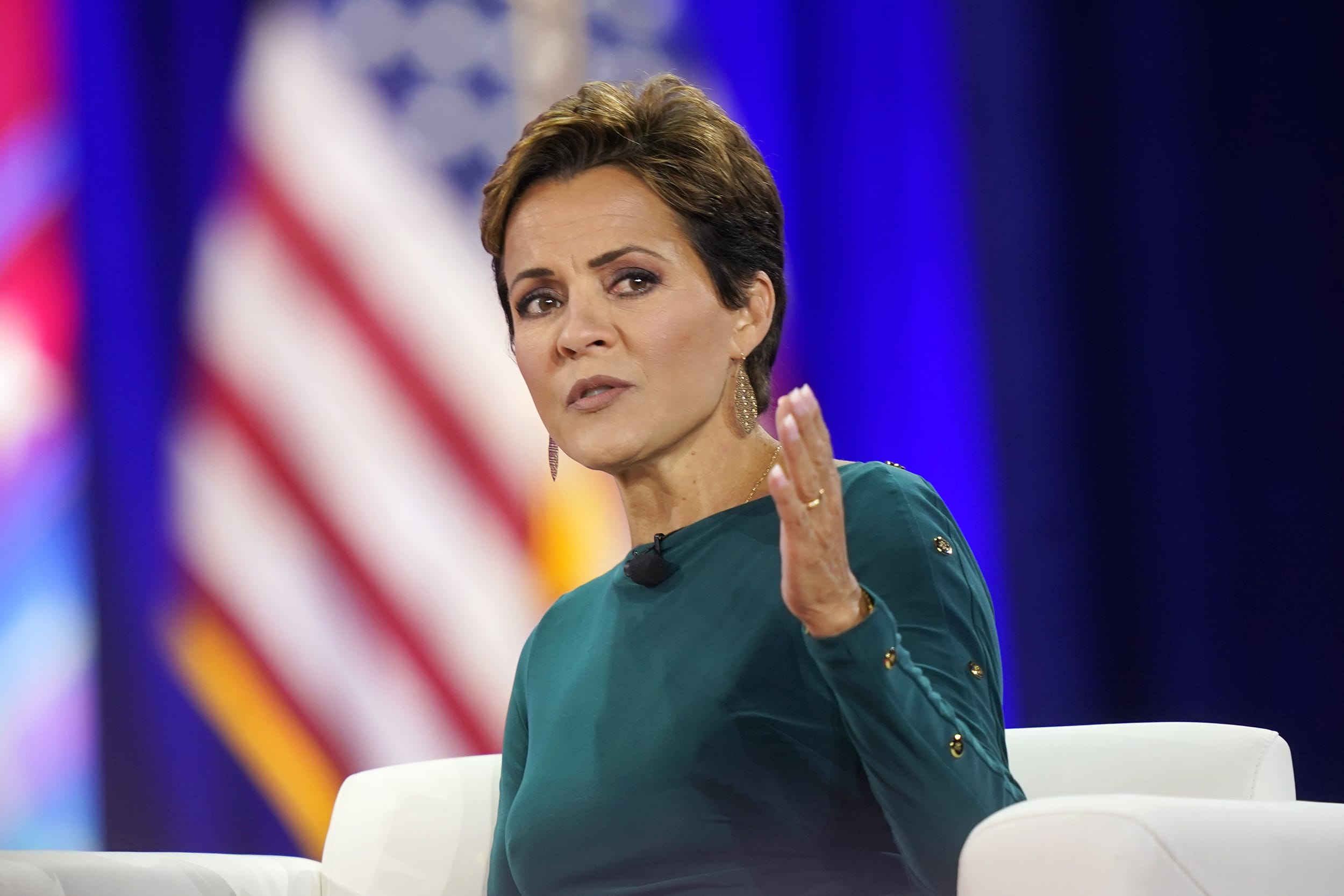 Kari Lake, Republican candidate for Arizona governor, speaks at the Conservative Political Action Conference (CPAC) in Dallas, Aug. 5, 2022.