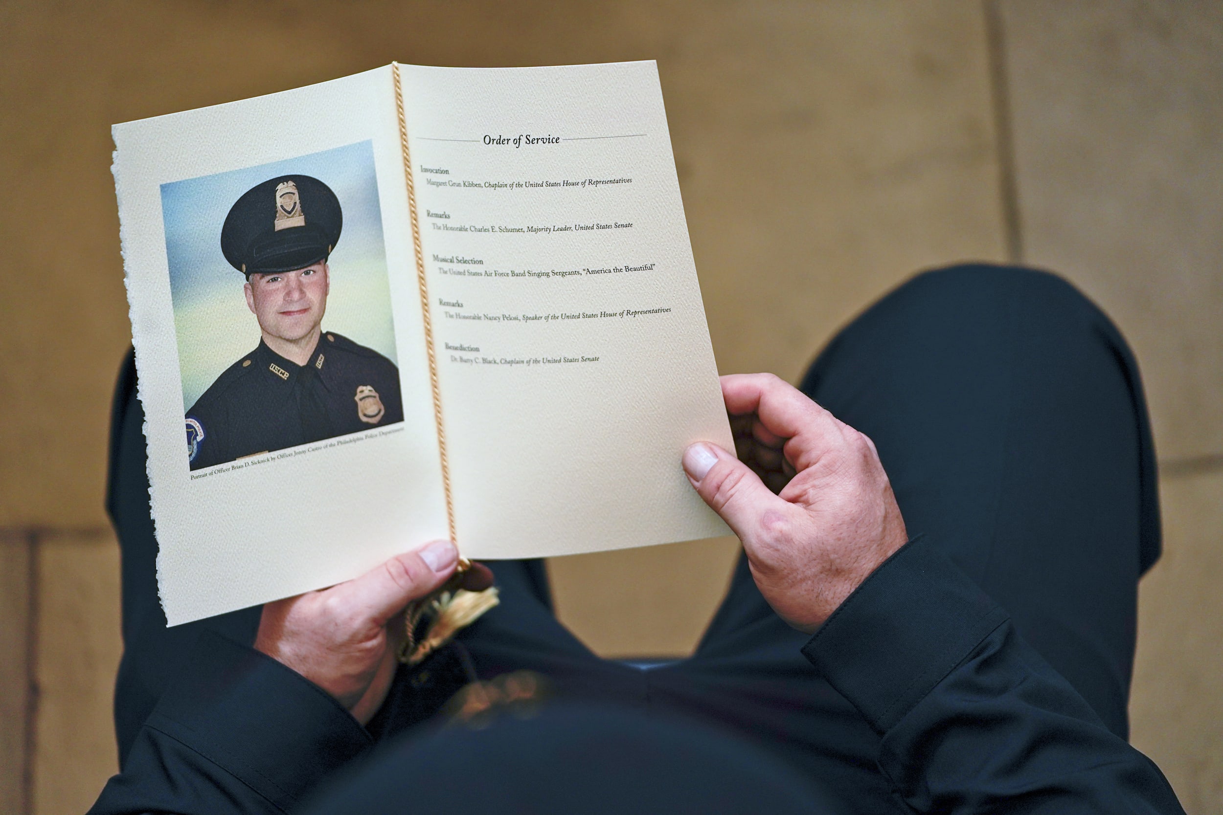 Capitol Police Officer Brian Sicknick Lies In Honor At U.S. Capitol