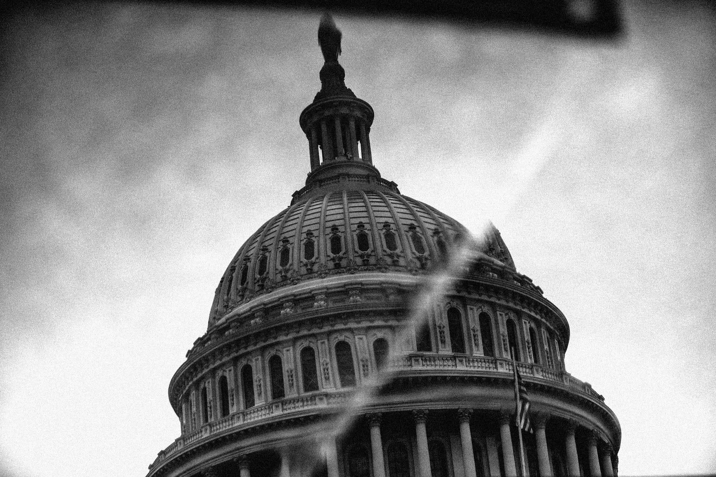WASHINGTON, DC - DECEMBER 16: The dome of the U.S. Capitol is reflected in displaced stone on the east front plaza on December 16, 2019 in Washington, DC. Washington is preparing for the House of Representatives to hold the historic vote on the Articles of Impeachment of President Donald Trump later this week. If the vote passes in the House, President Trump will become only the third sitting U.S. President to be impeached in the 243 year history of the United States.