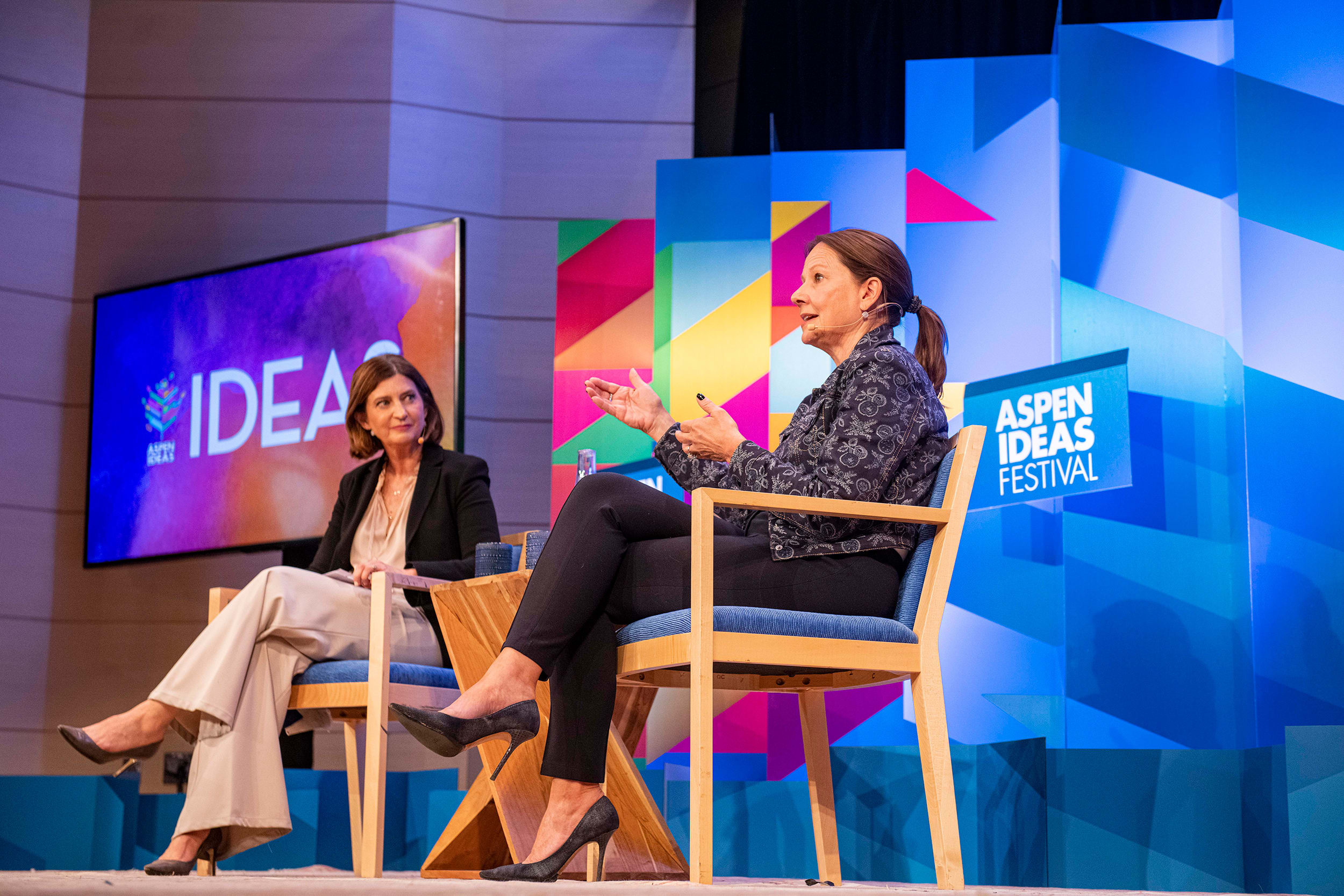 Rebecca Blumenstein interviews Mary Barra at Aspen Ideas Festival in Aspen, Colo. on Monday, June 26, 2023.