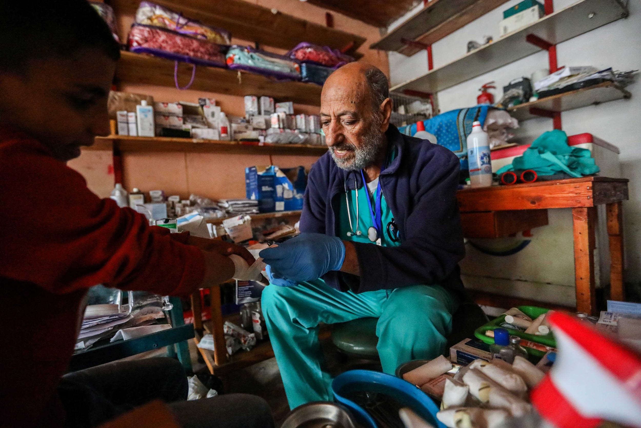 Retired Nurse Treats Displaced Palestinians In Reappropriated Supermarket