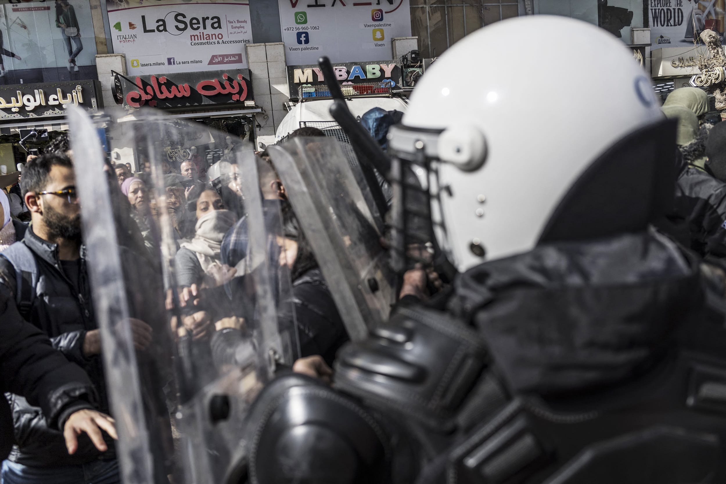 Blinken West Bank Protest