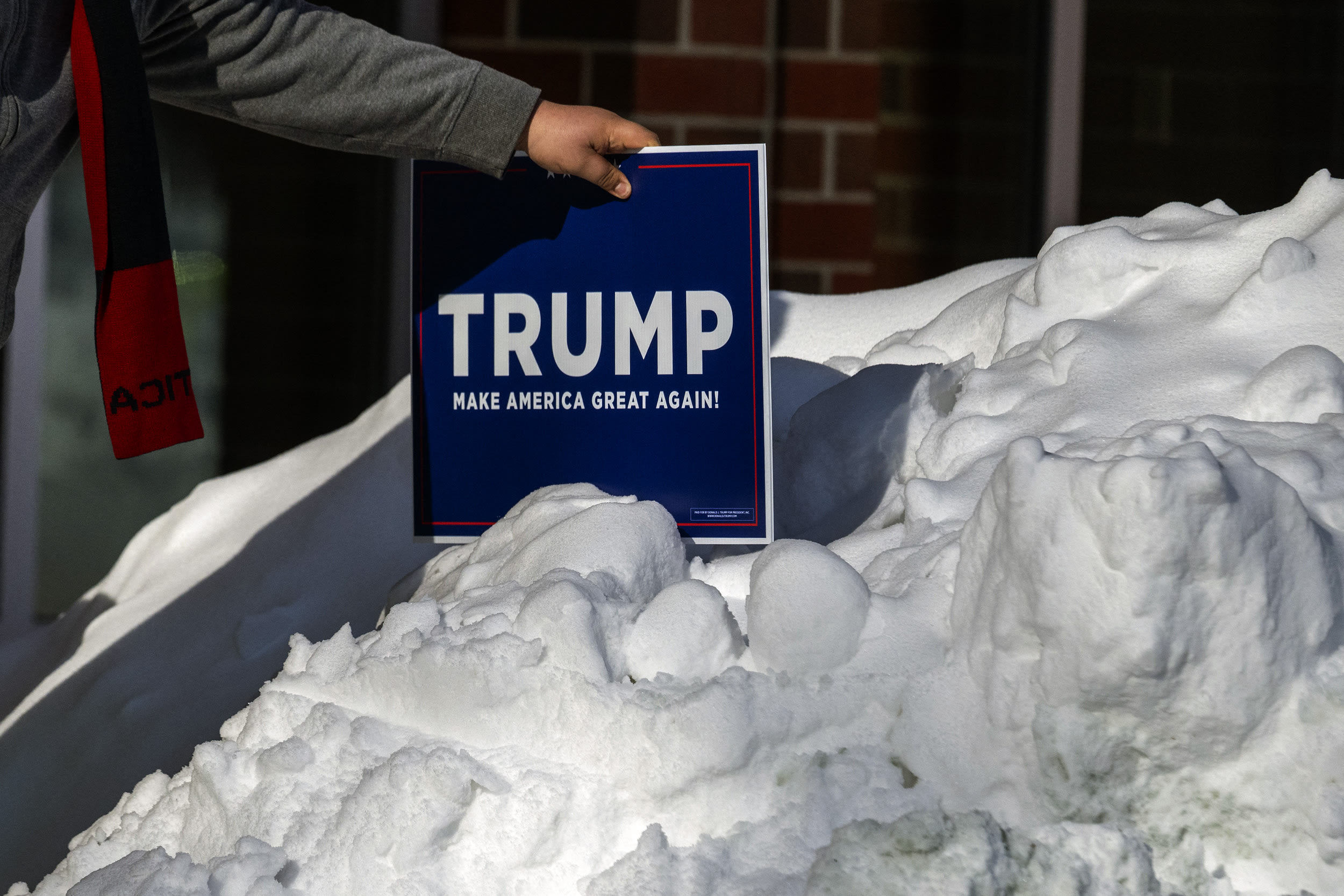 A supporter of former US President