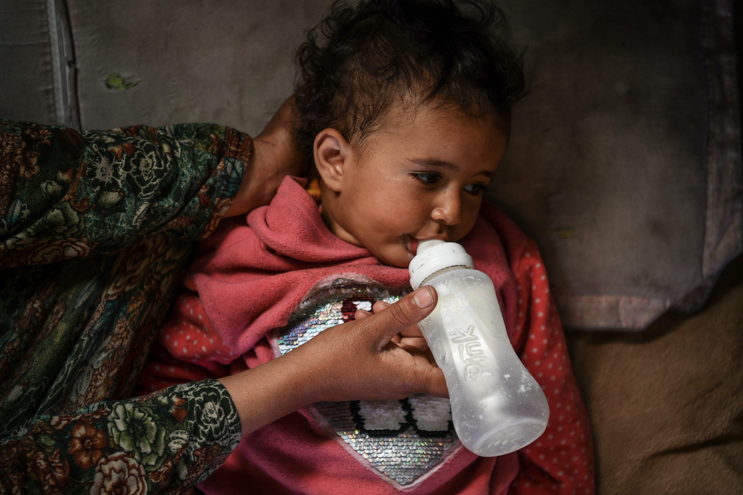 Palestinian family lives in an abandoned truck in Rafah
